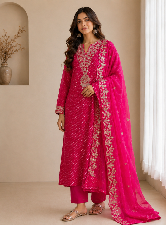 Radiant Red and Rani Laheriya