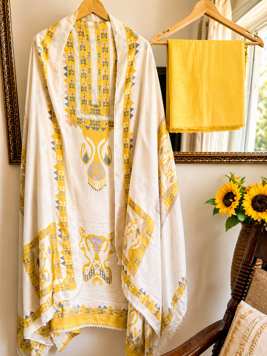 Mustard Geometric Maslin Edit