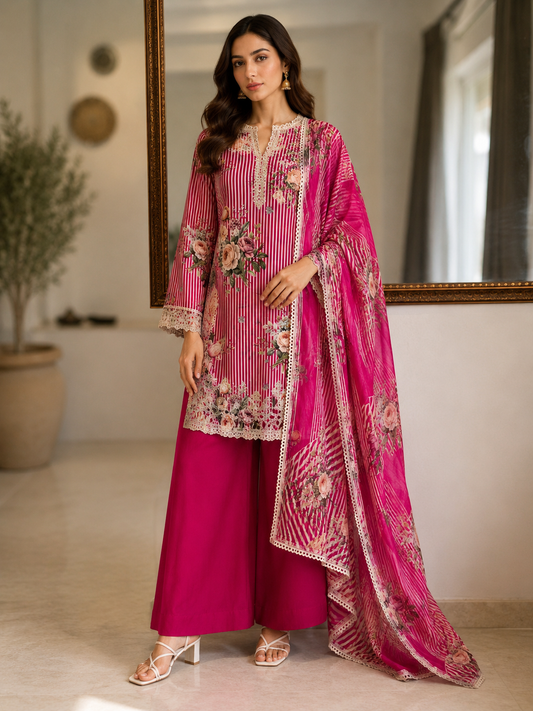Striped Grace with Cutwork Detail