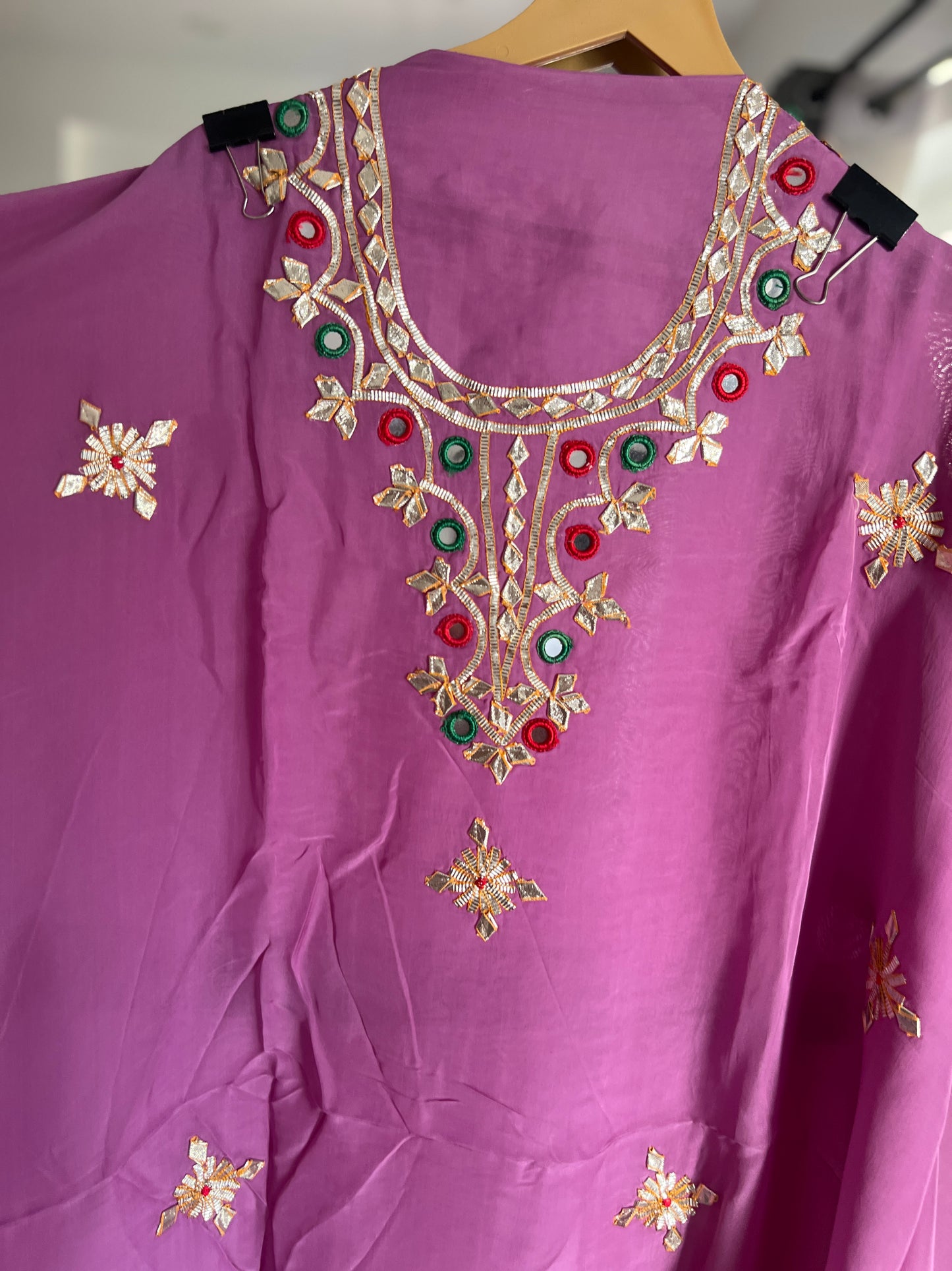 Royal Purple Traditional Kachha Gota Suit Set