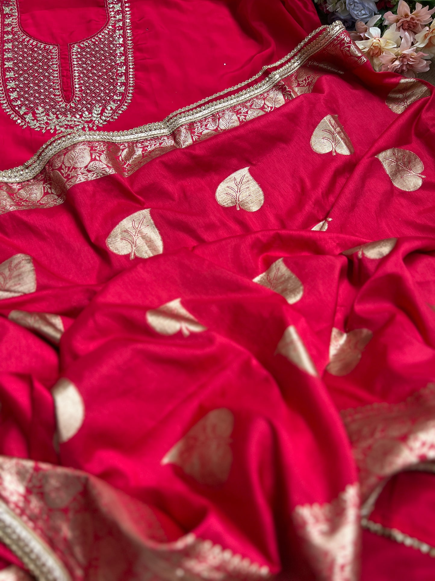 Festive Red Charm with Exquisite Handwork