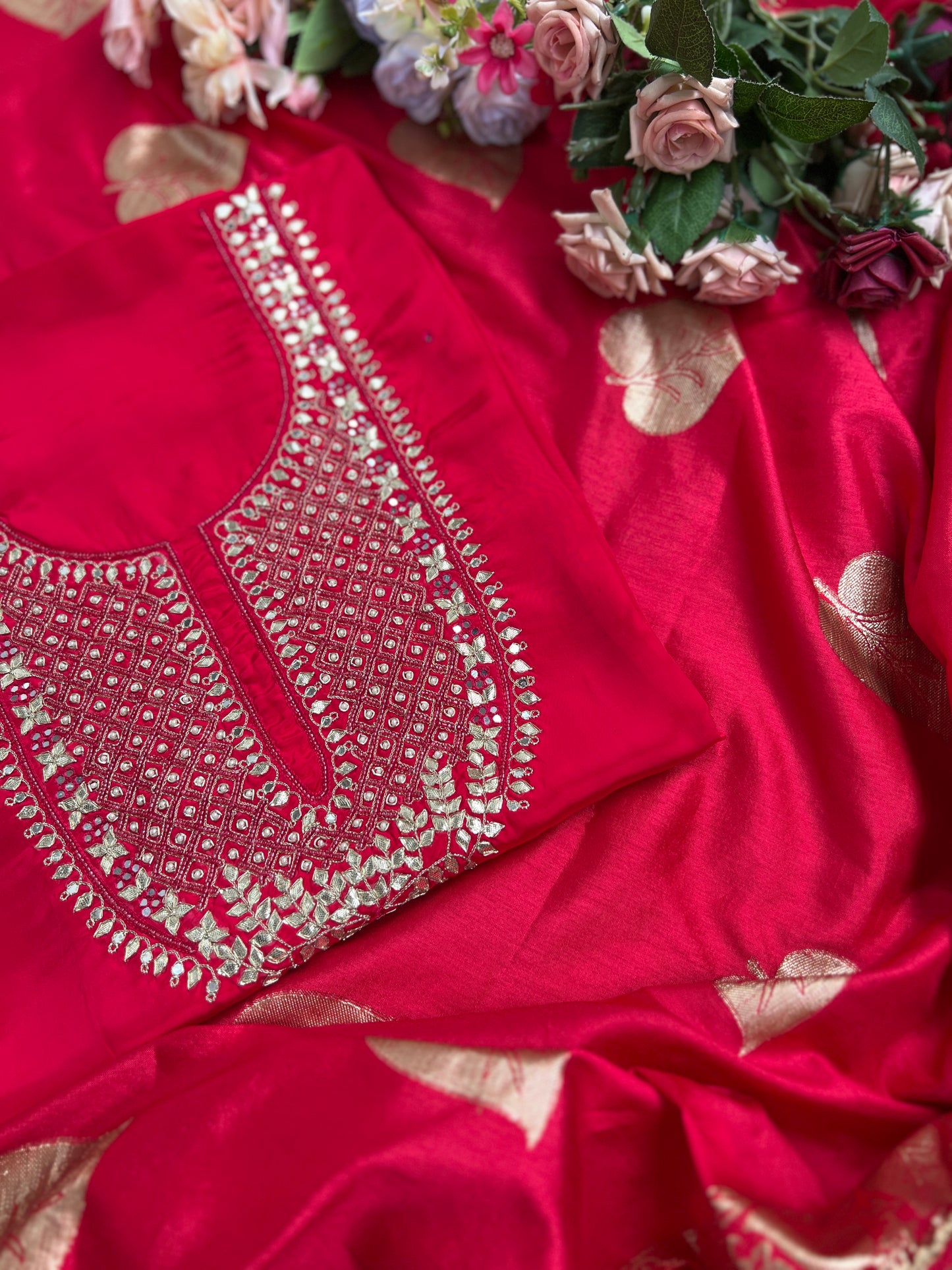 Festive Red Charm with Exquisite Handwork