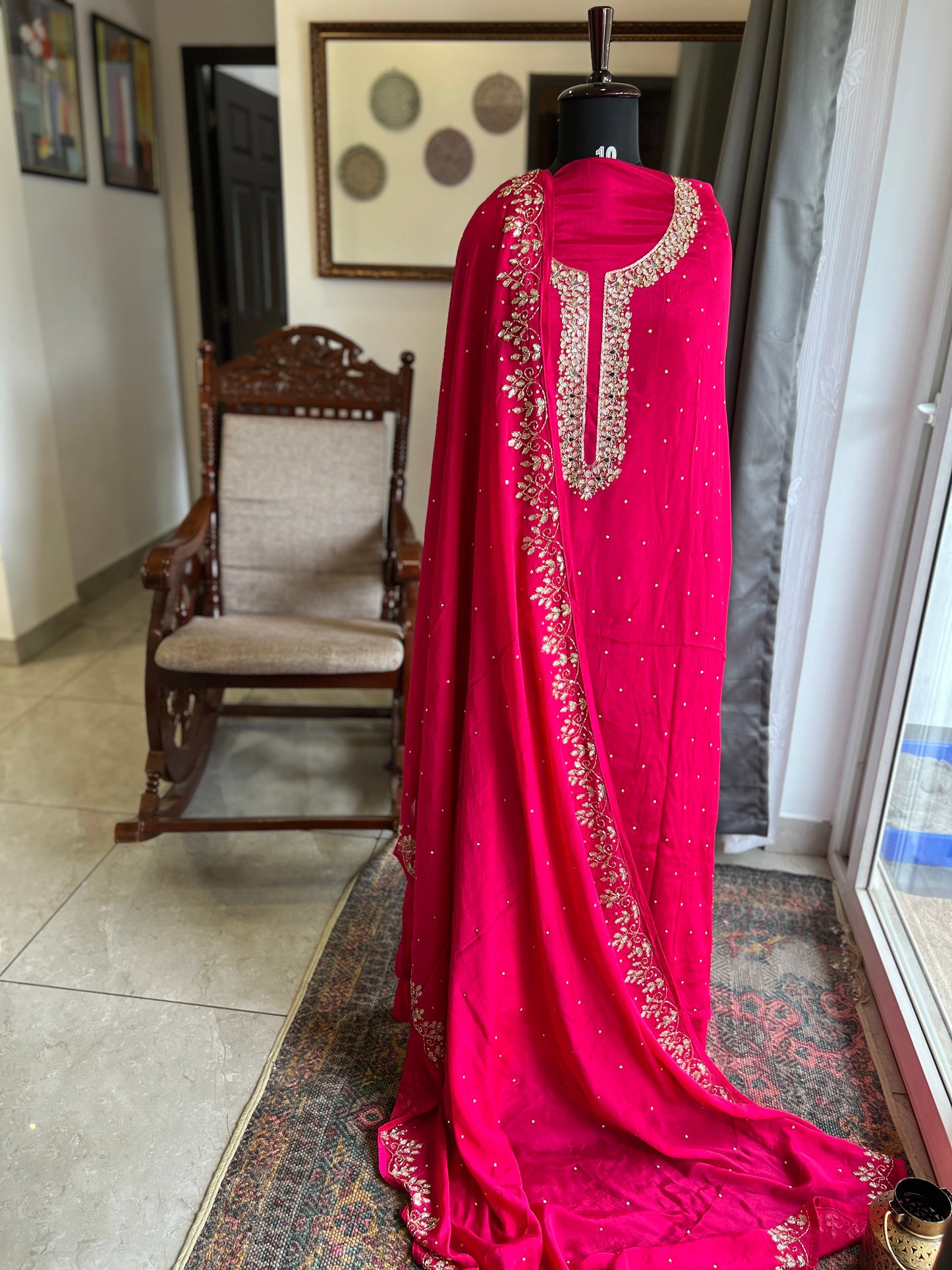 Fuchsia Chinnon Handwork