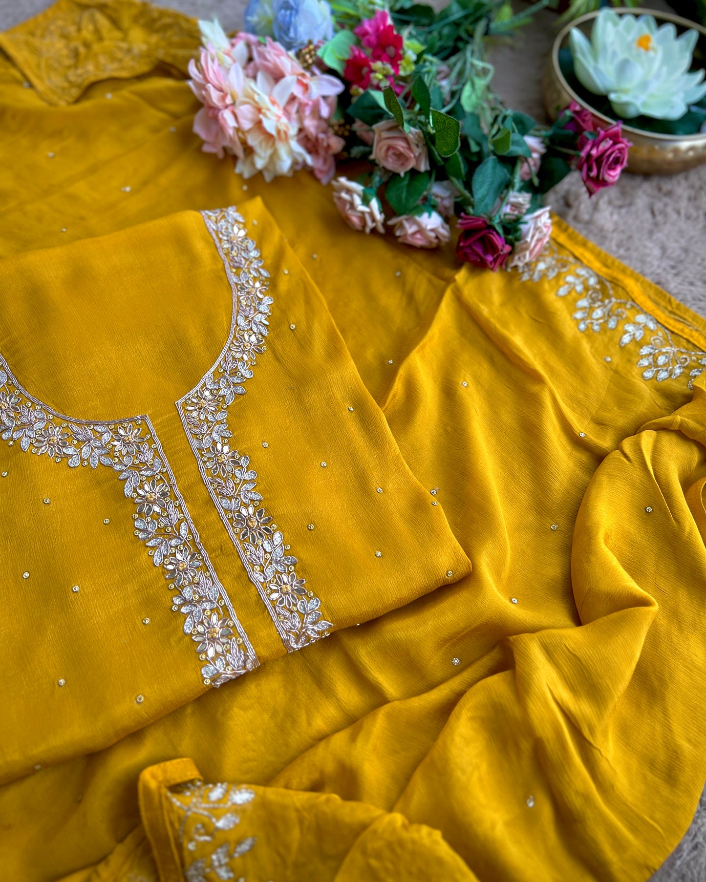 π Mustard Majesty β Chinnon Handcrafted Ensemble