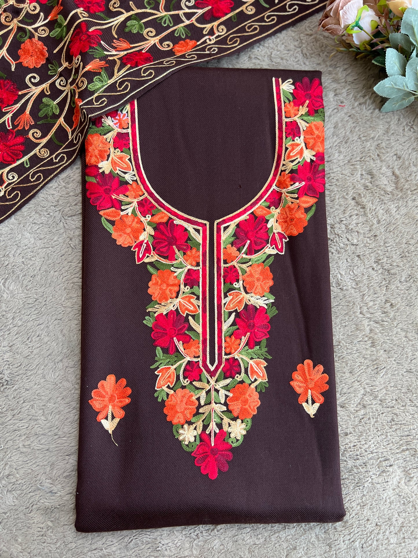 Cocoa Garden Unstitched Woolen Kashmiri Suit Set