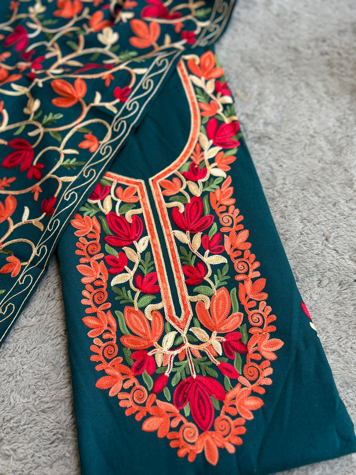 Forest Bloom Unstitched Woolen Kashmiri Suit Set