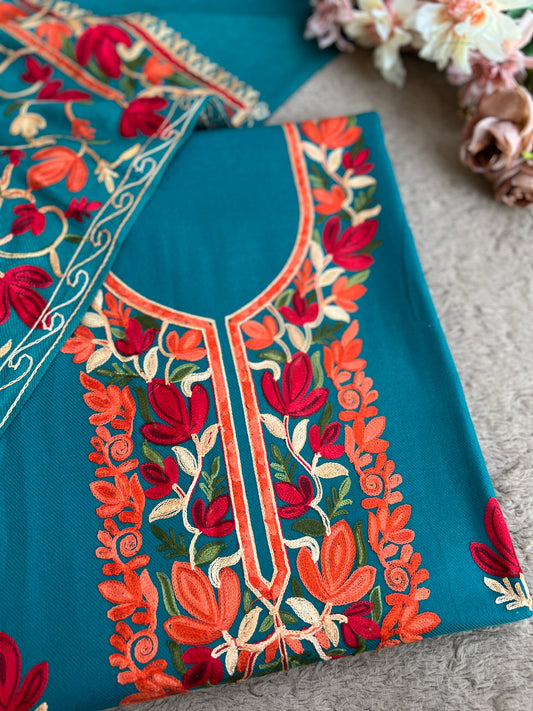 Firozi Unstitched Woolen Kashmiri Suit Set