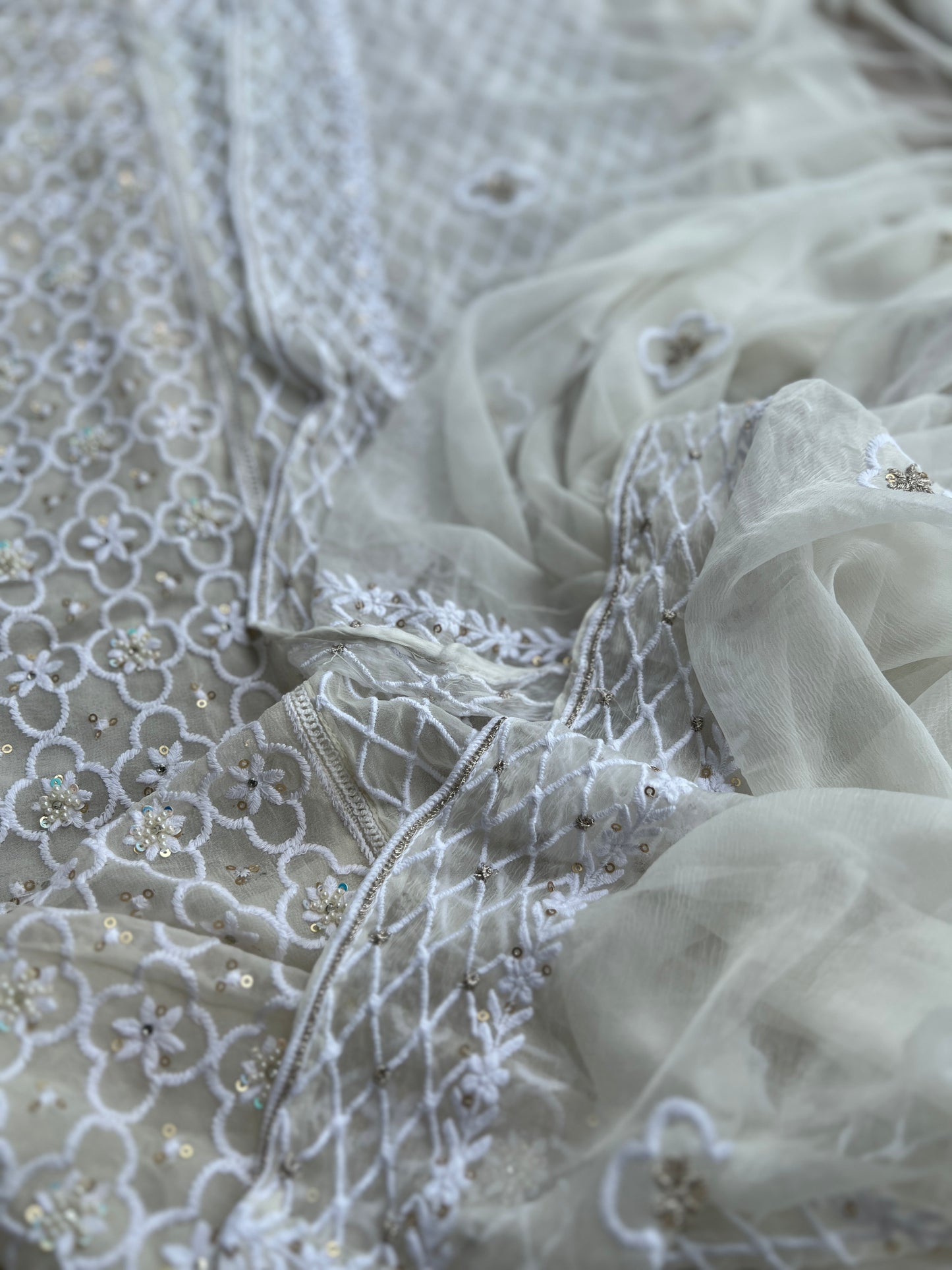 Exclusive Georgette Chikankari Salwar Suit with Intricate Handwork & Pure Dupatta