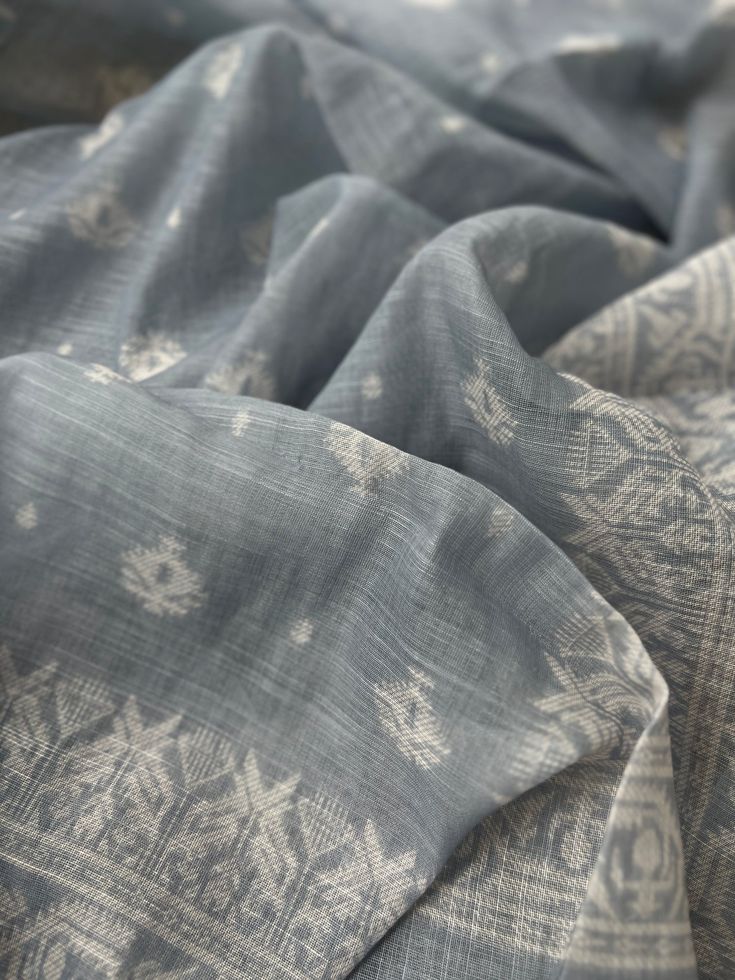 Soft-Toned Linen Sets with Intricate Thread Work