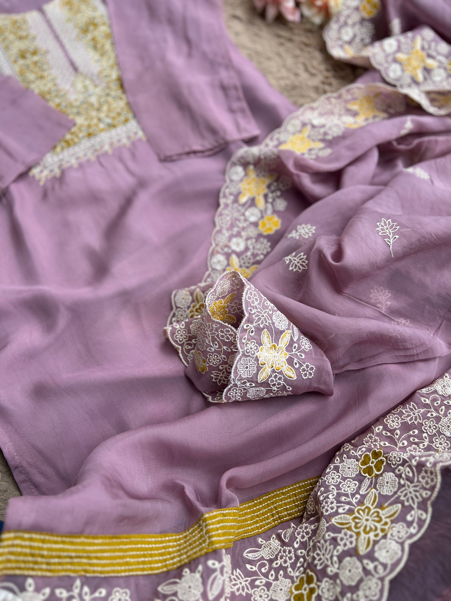 Lavender Luxury with Golden Touch
