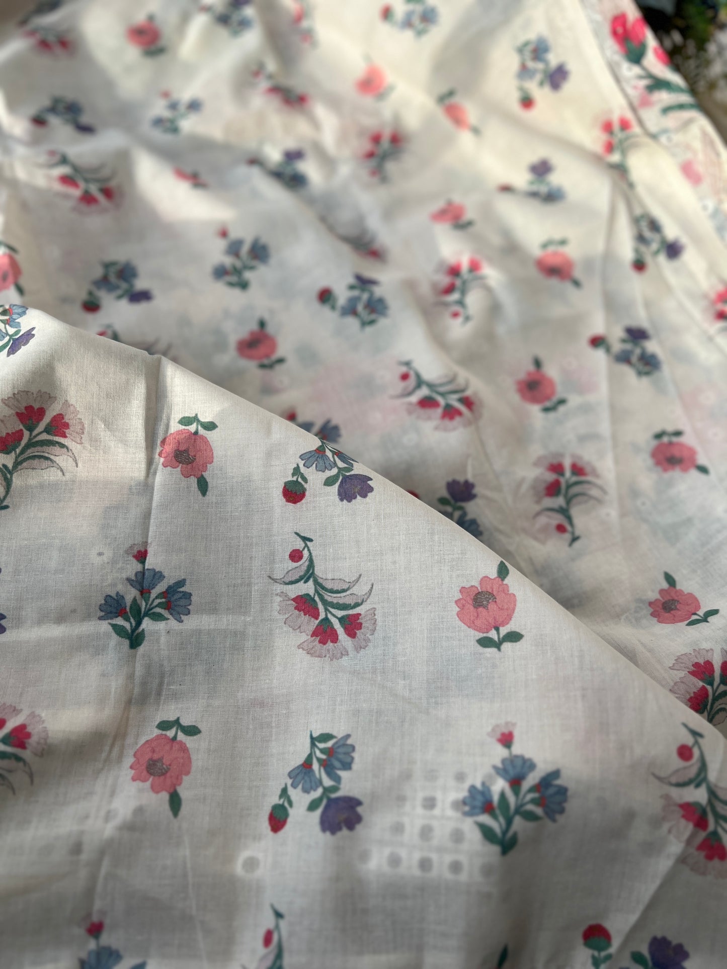 Floral Charm with Chikankari & Lace Elegance