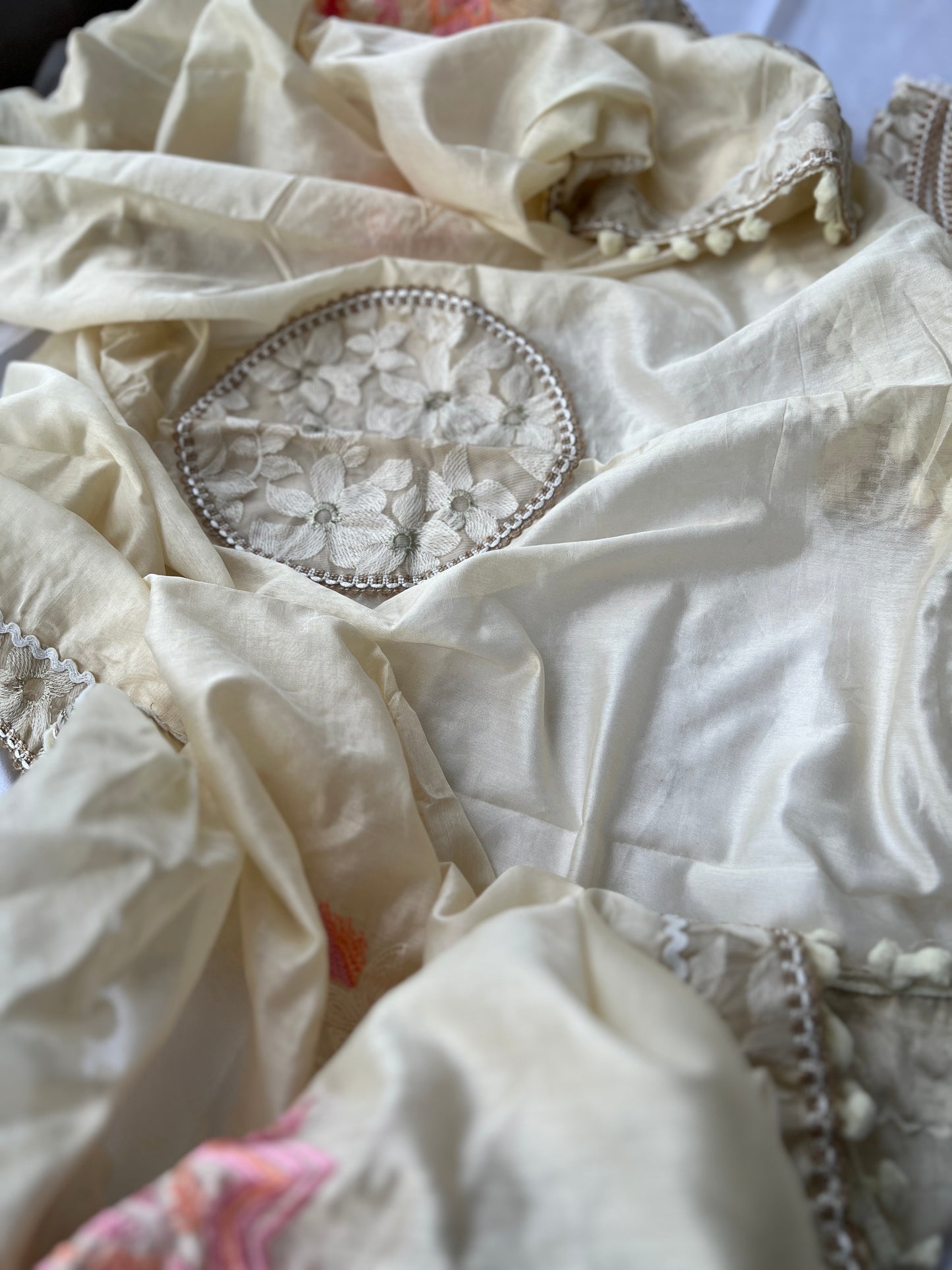 Mal Chanderi & Embroidered Florals