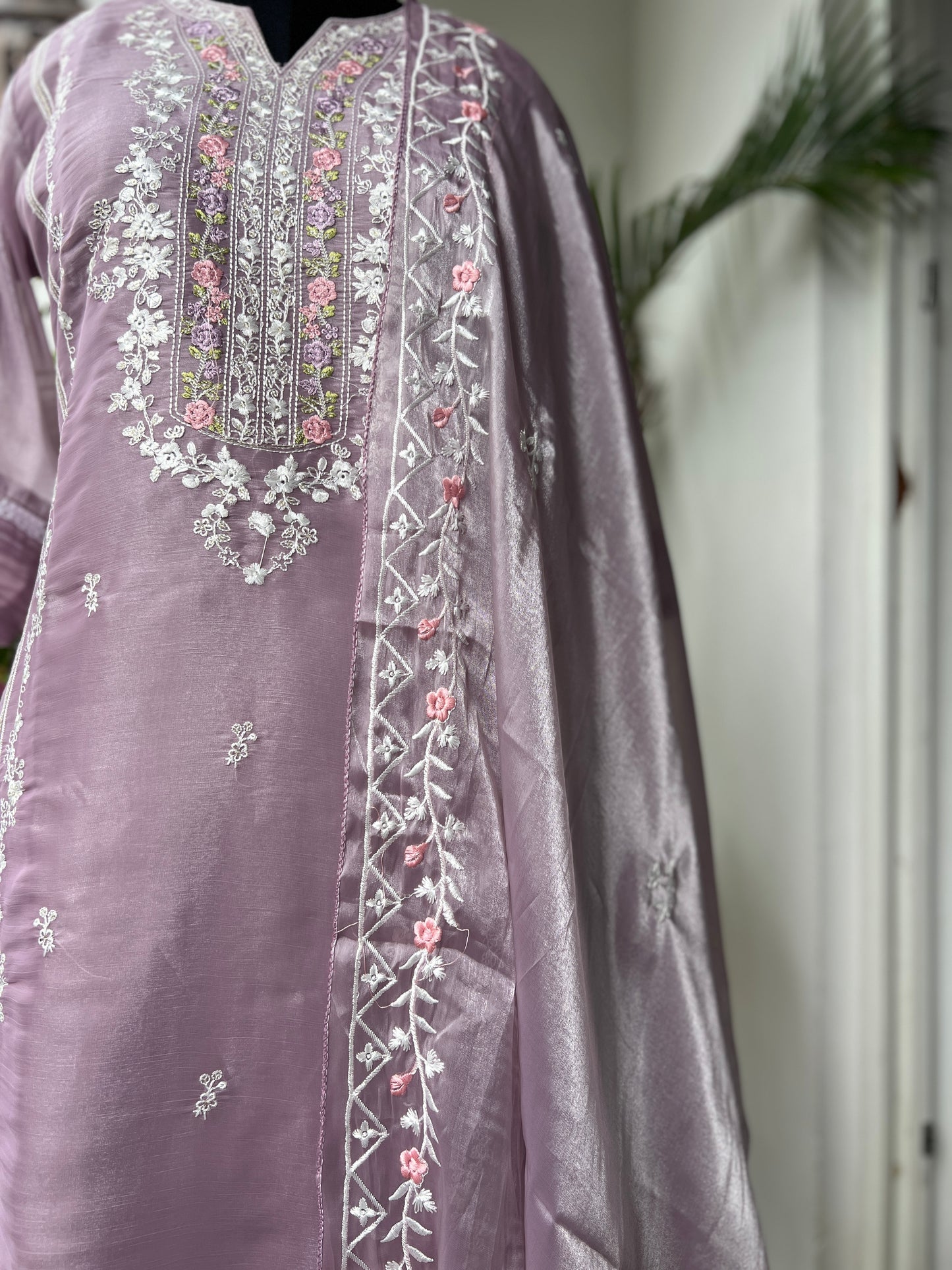 Lilac Blossom Shimmer Maslin Suit