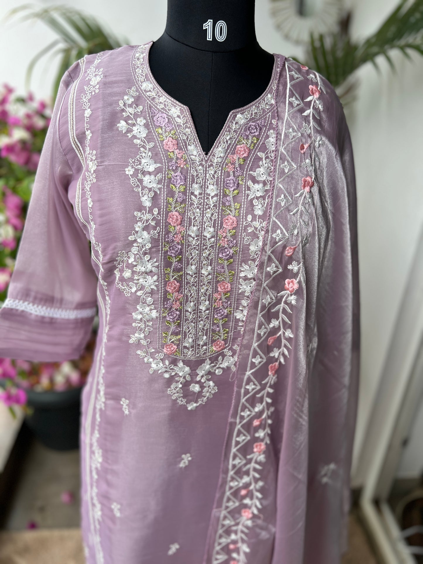 Lilac Blossom Shimmer Maslin Suit