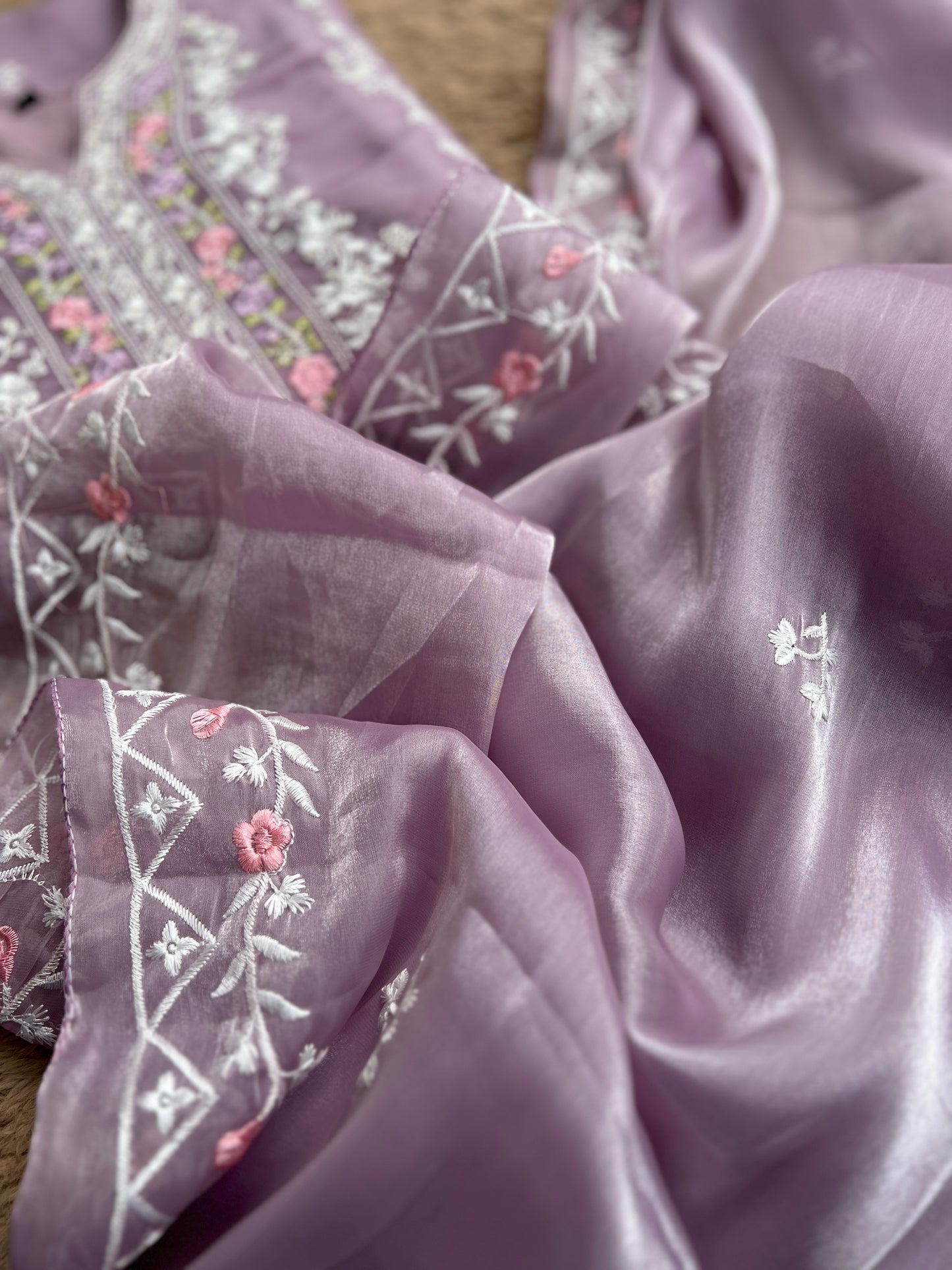 Lilac Blossom Shimmer Maslin Suit