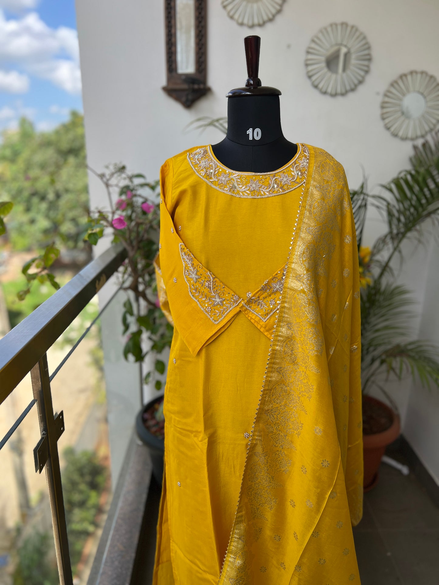 Radiant Mustard with Exquisite Zardozi Detailing