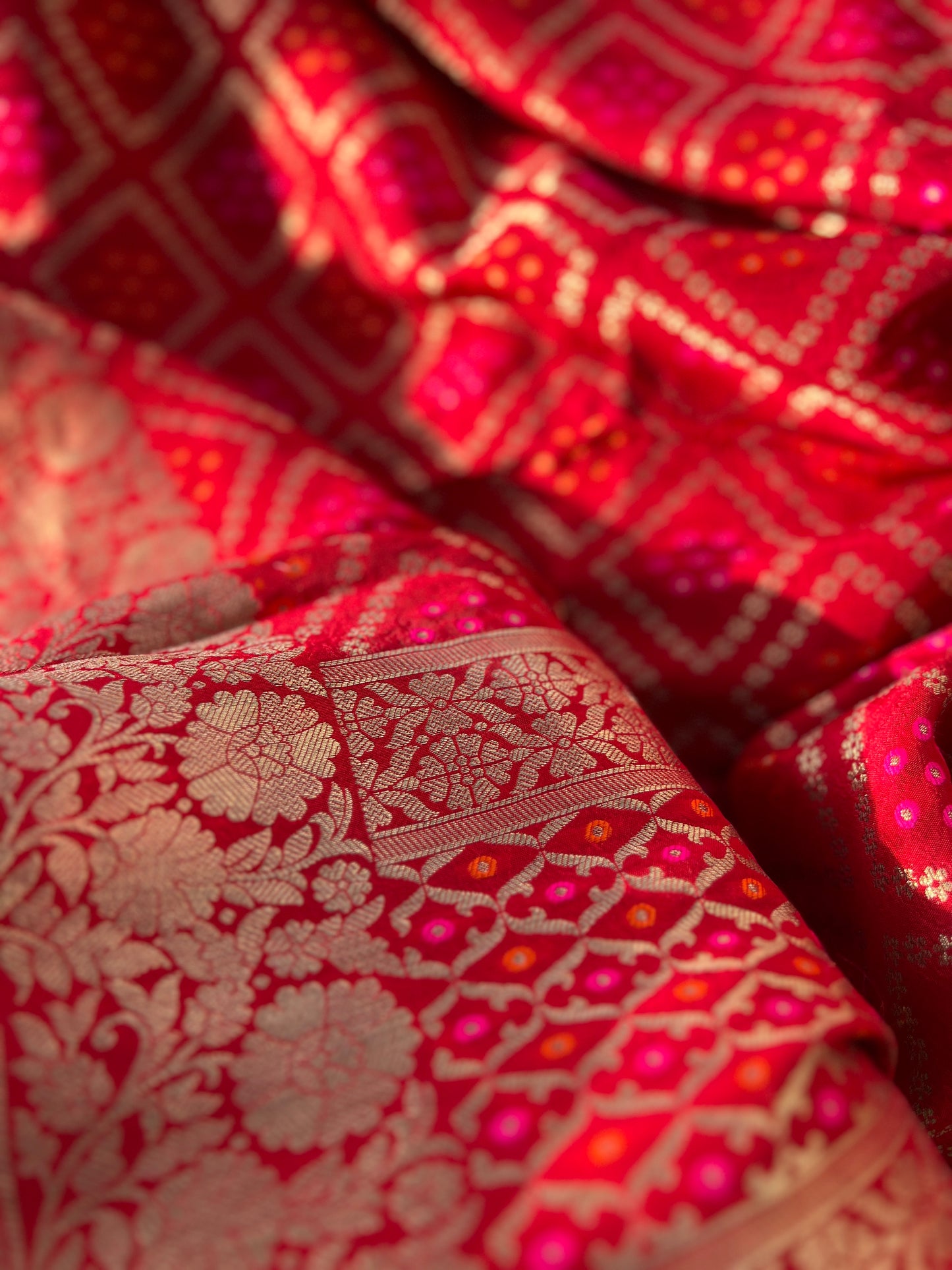 Radiant Red Charm with Bandhej Grace