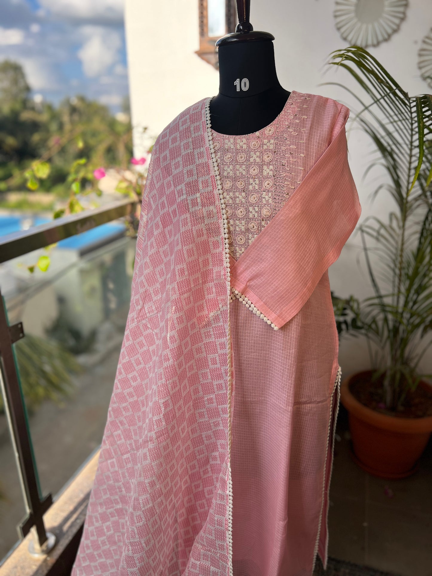 Elegant Pink Kota Doriya Salwar Suit – Comfort with Grace