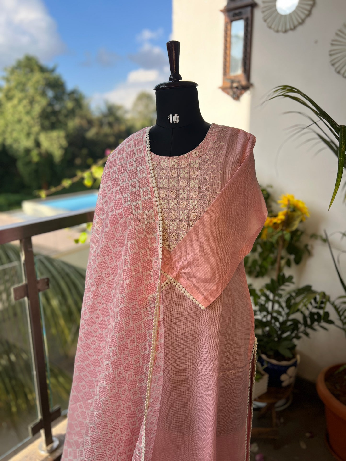 Elegant Pink Kota Doriya Salwar Suit – Comfort with Grace