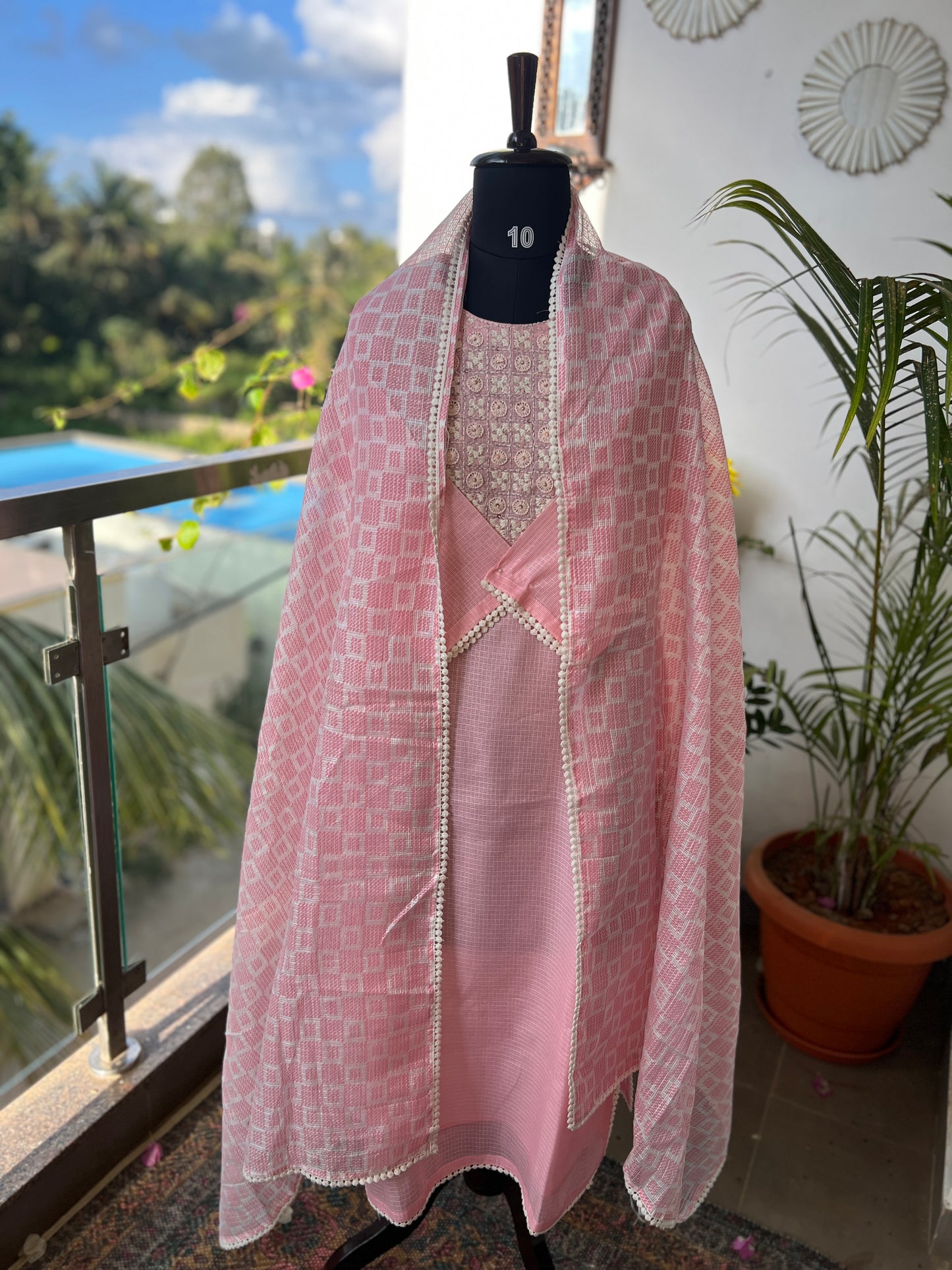Elegant Pink Kota Doriya Salwar Suit – Comfort with Grace
