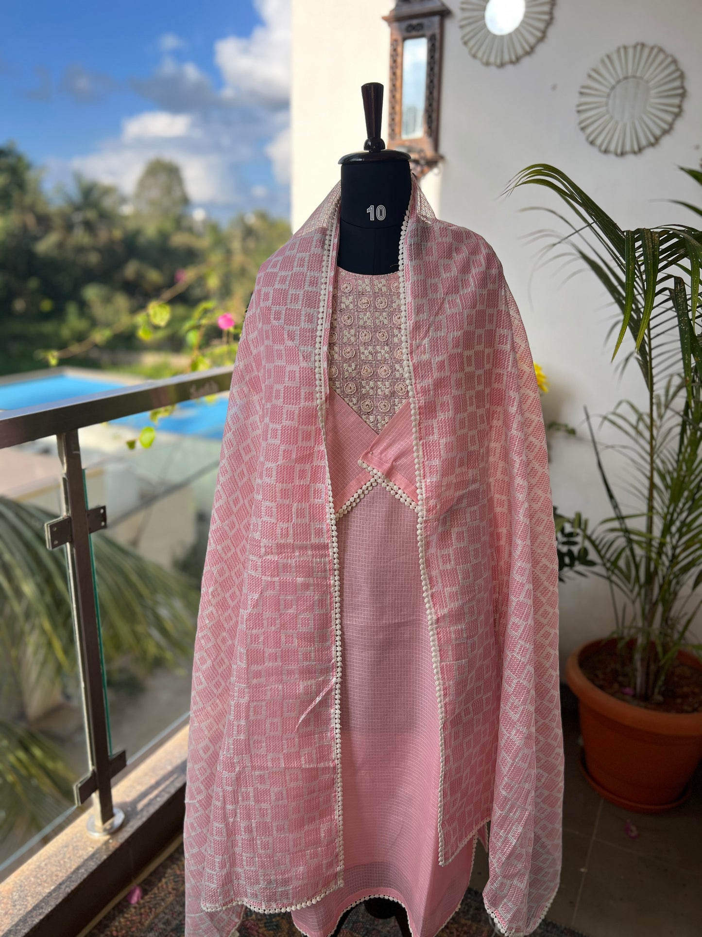 Elegant Pink Kota Doriya Salwar Suit – Comfort with Grace