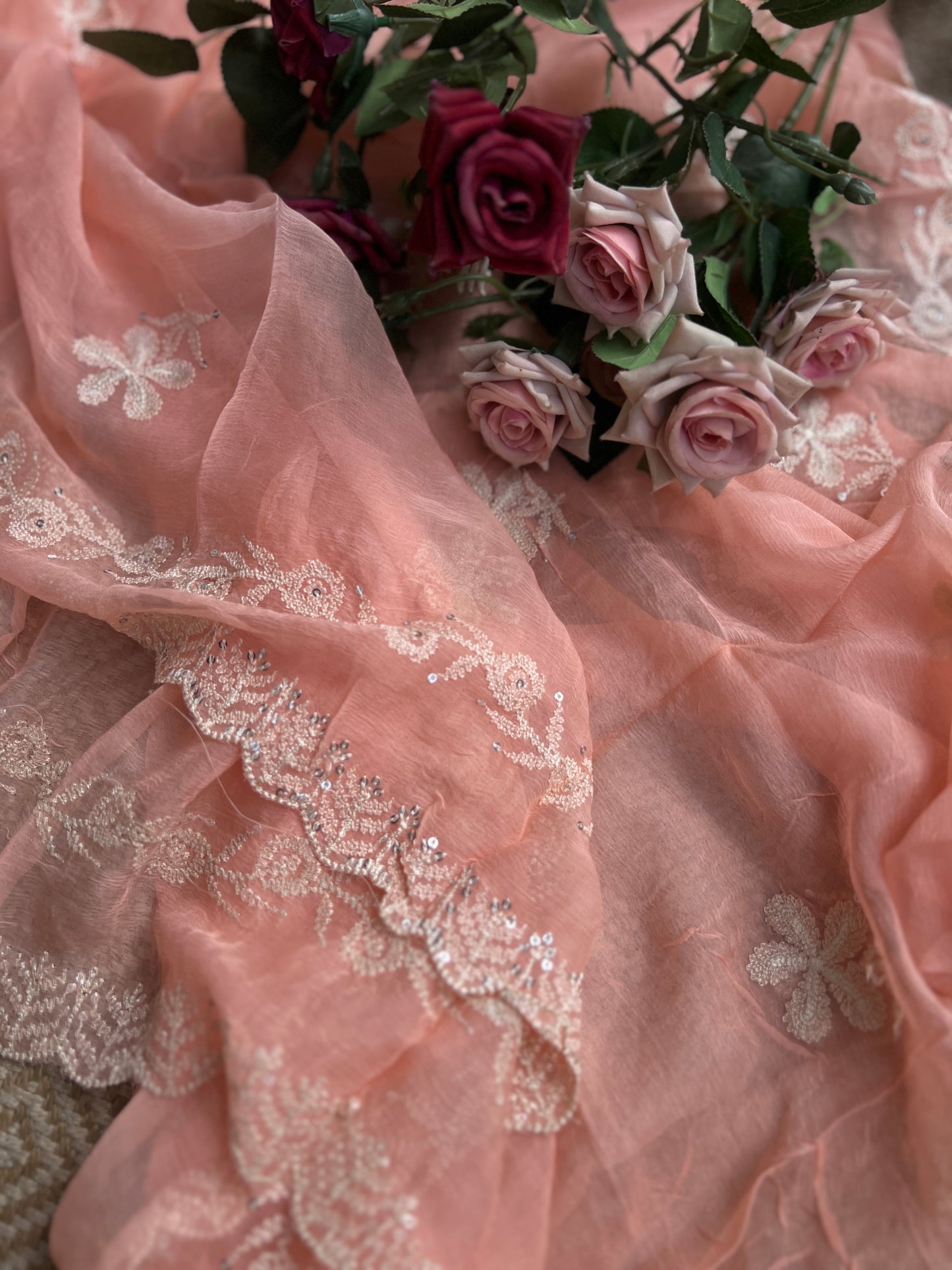 Dazzling Pure Chiffon Chikankari Salwar suit
