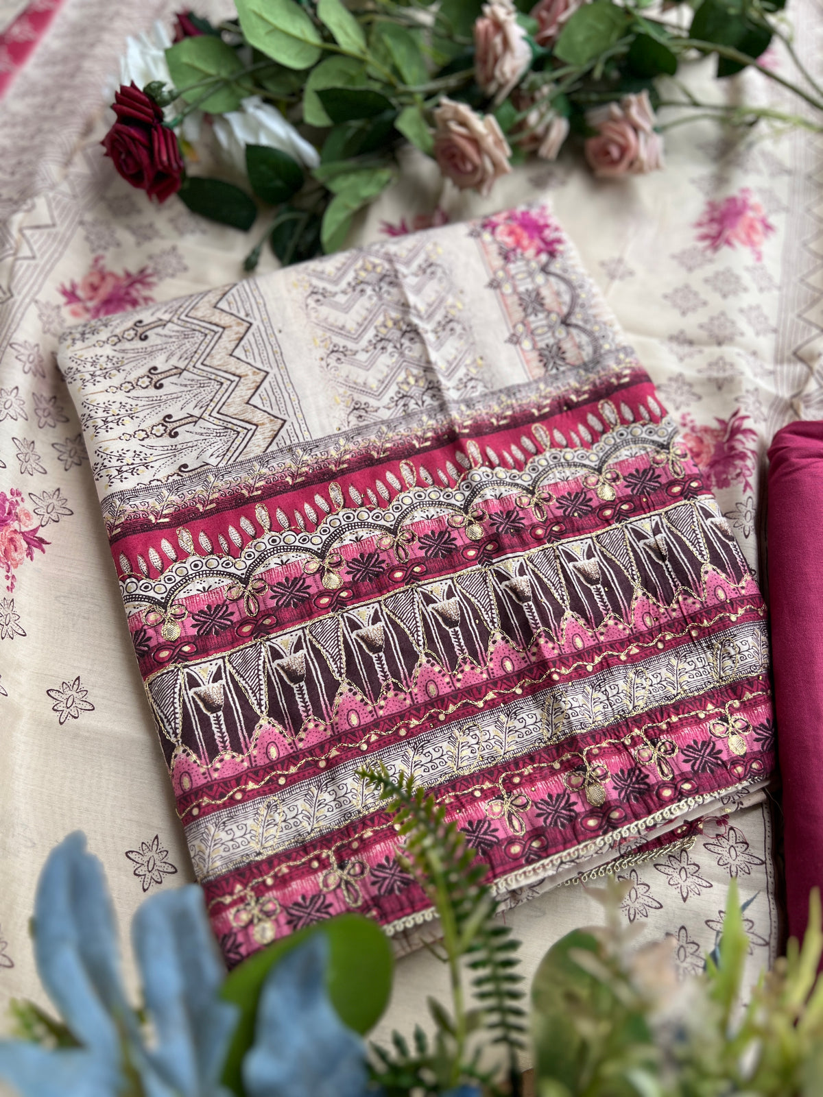 Floral Heritage Print Modal Muslin Suit Set