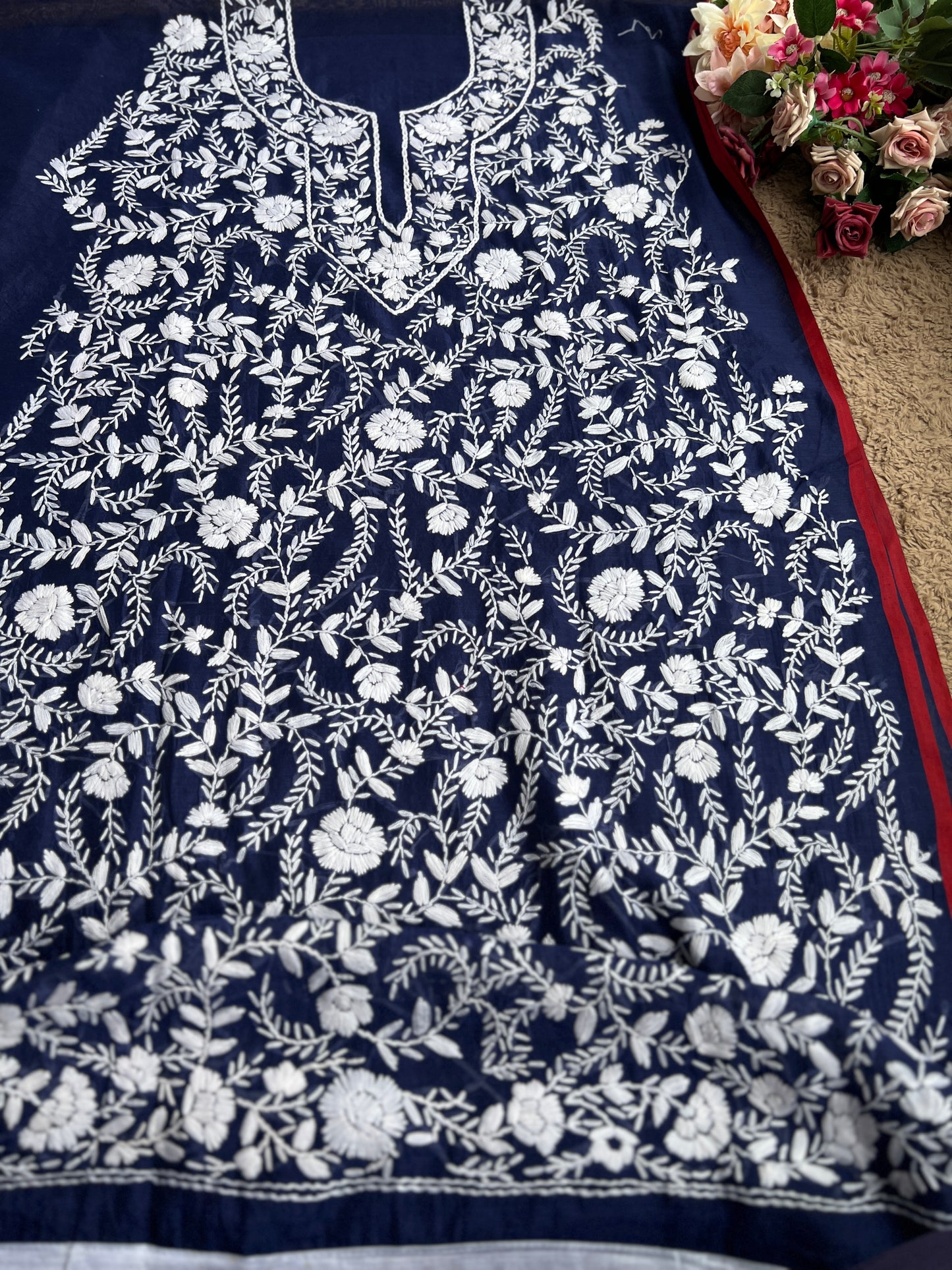 Royal Blue Phulkari Ensemble