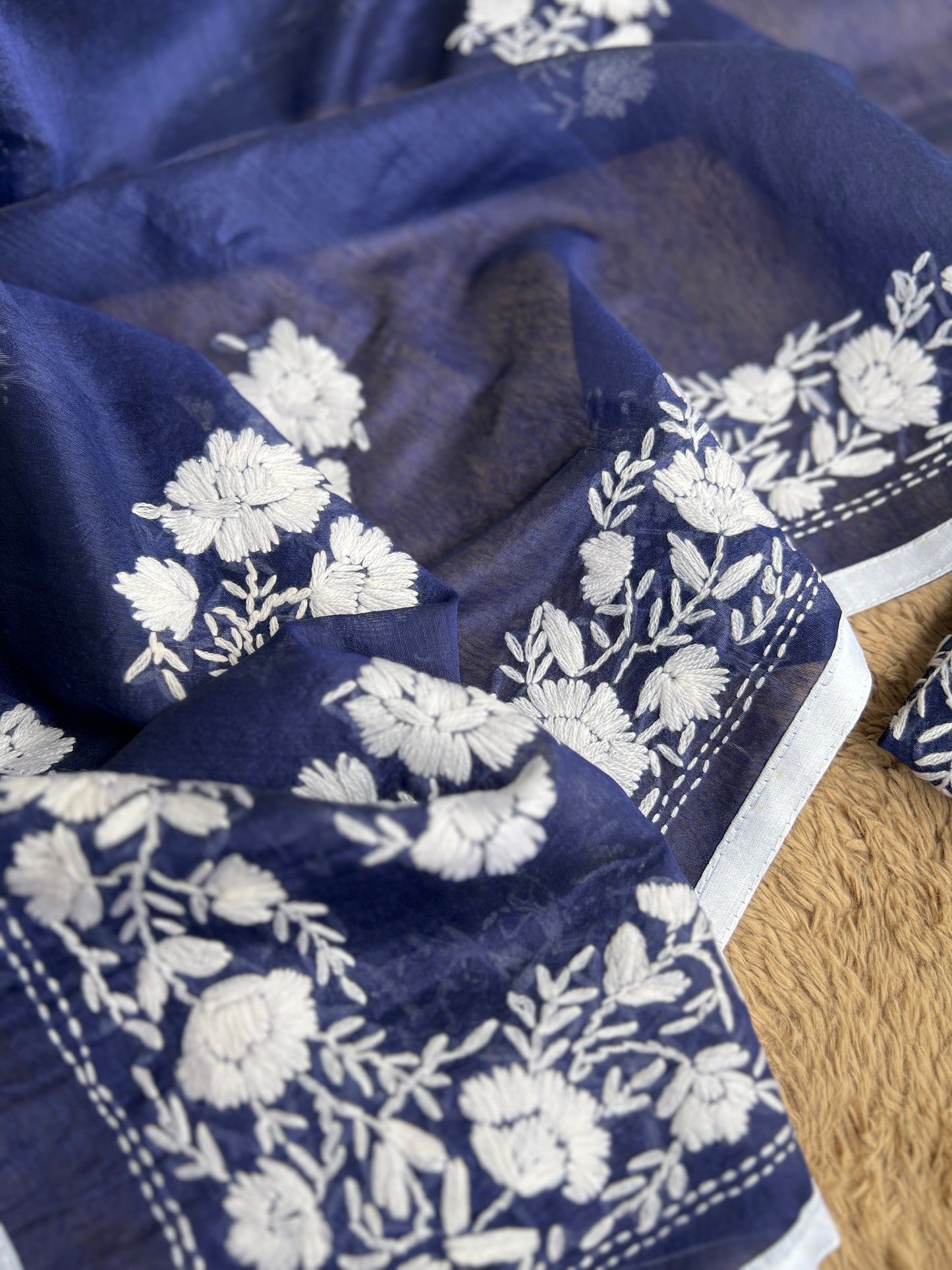 Royal Blue Phulkari Ensemble