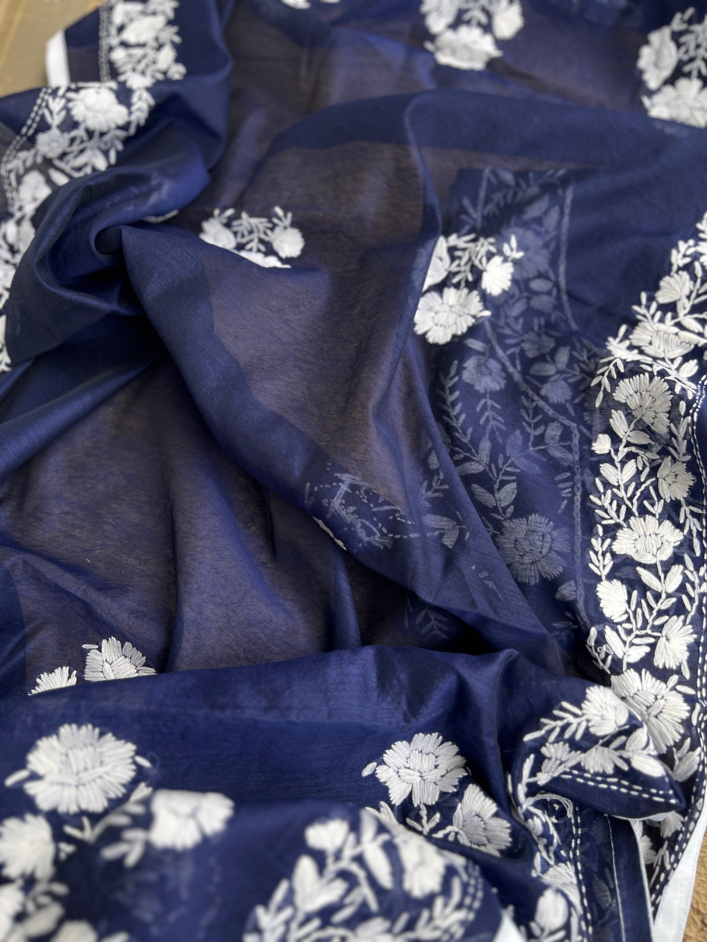 Royal Blue Phulkari Ensemble
