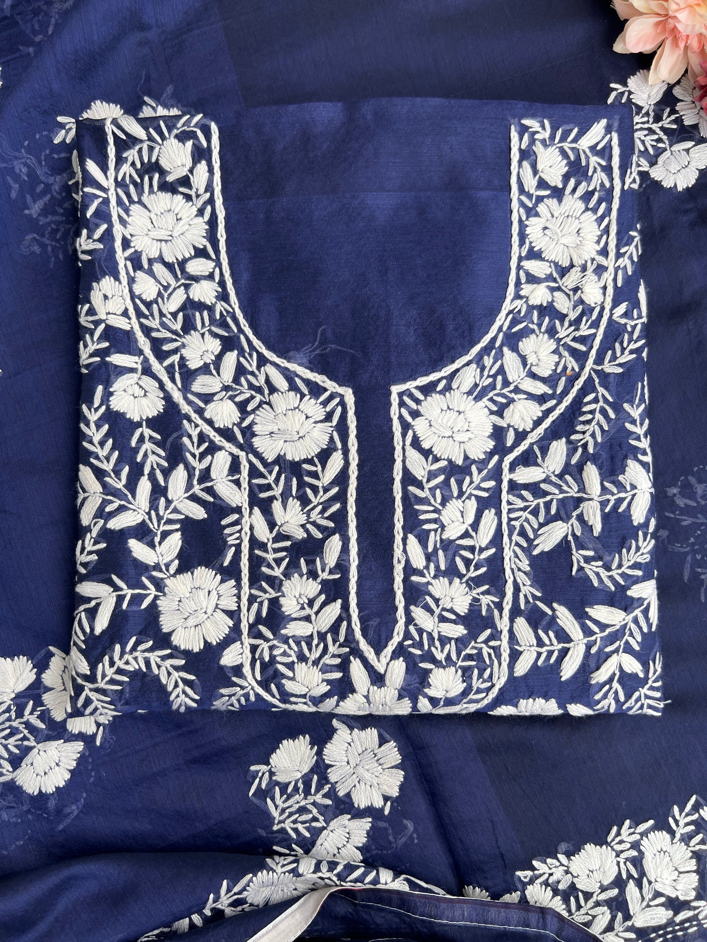 Royal Blue Phulkari Ensemble