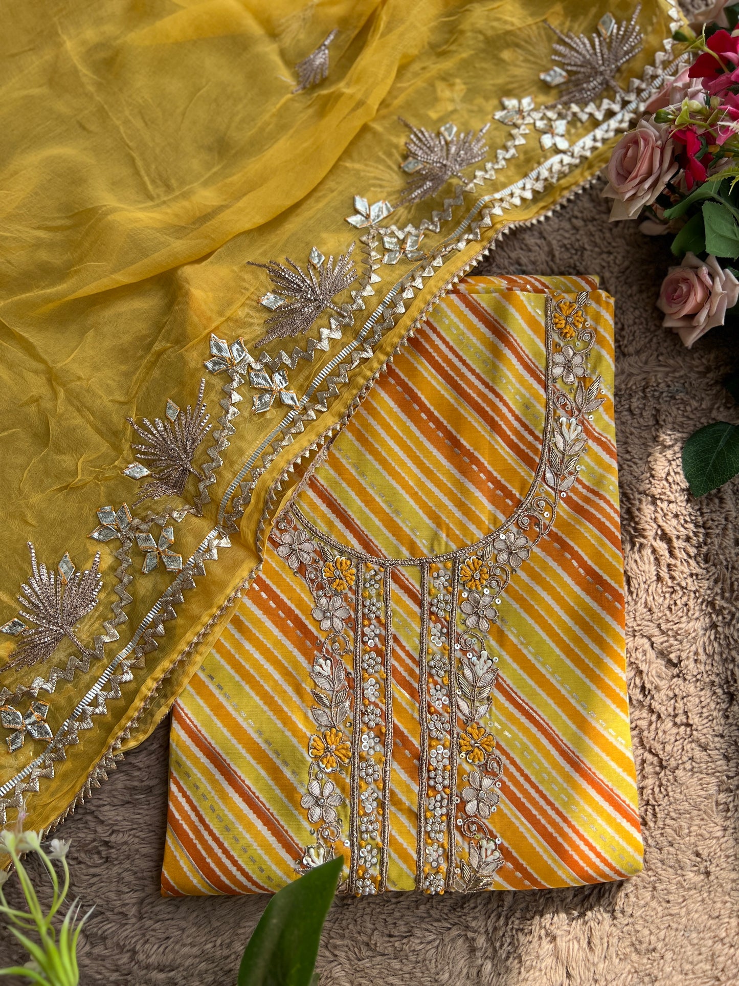 Saffron Shine Handwork Laheriya