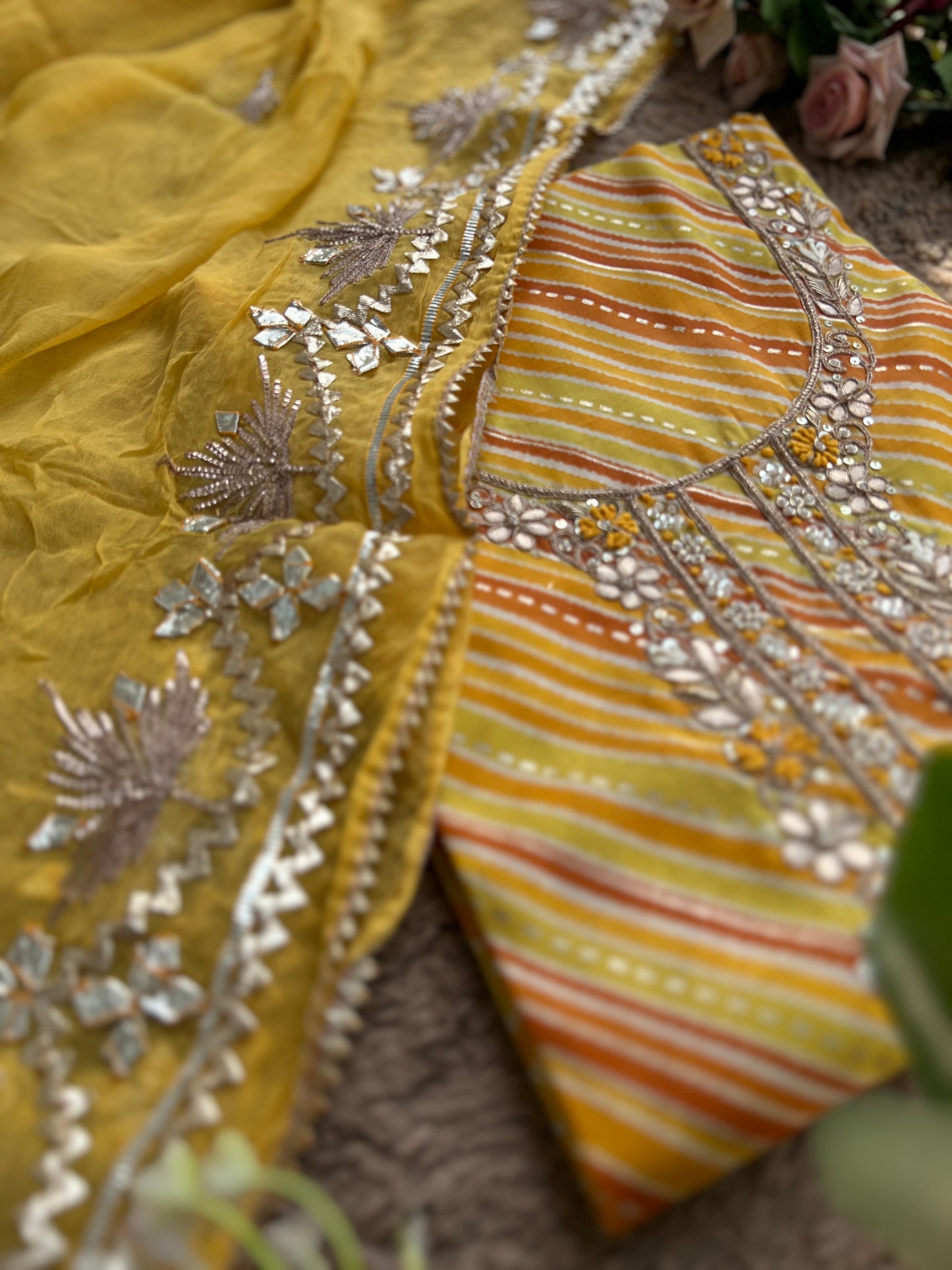 Saffron Shine Handwork Laheriya
