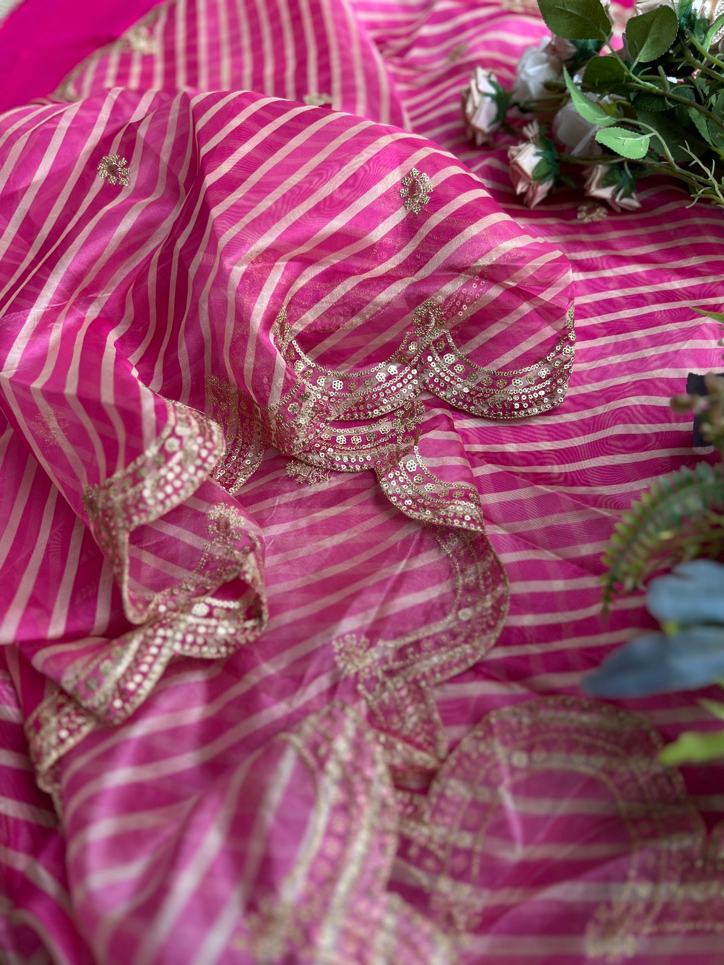 Exquisite V-Neck Butter Crepe Suit with Handcrafted Elegance