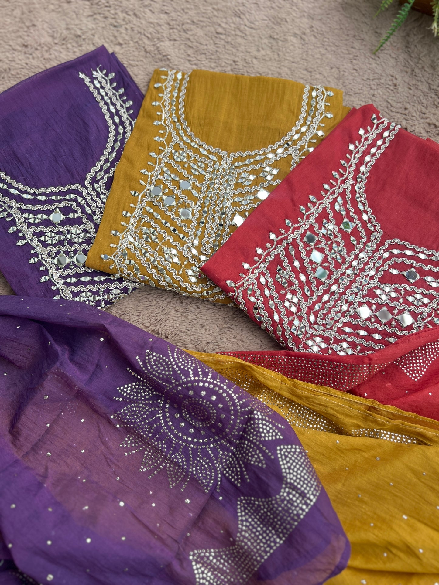 Mirror Embroidered Mal Chanderi with Mukesh Elegance