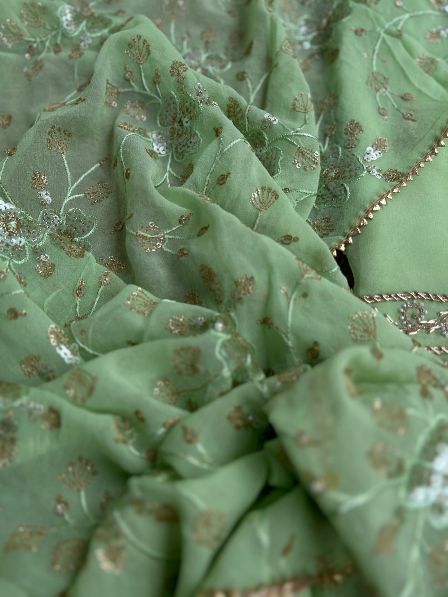 Dazzling Georgette Handwork Suit with a Show-Stopping Dupatta Ensemble