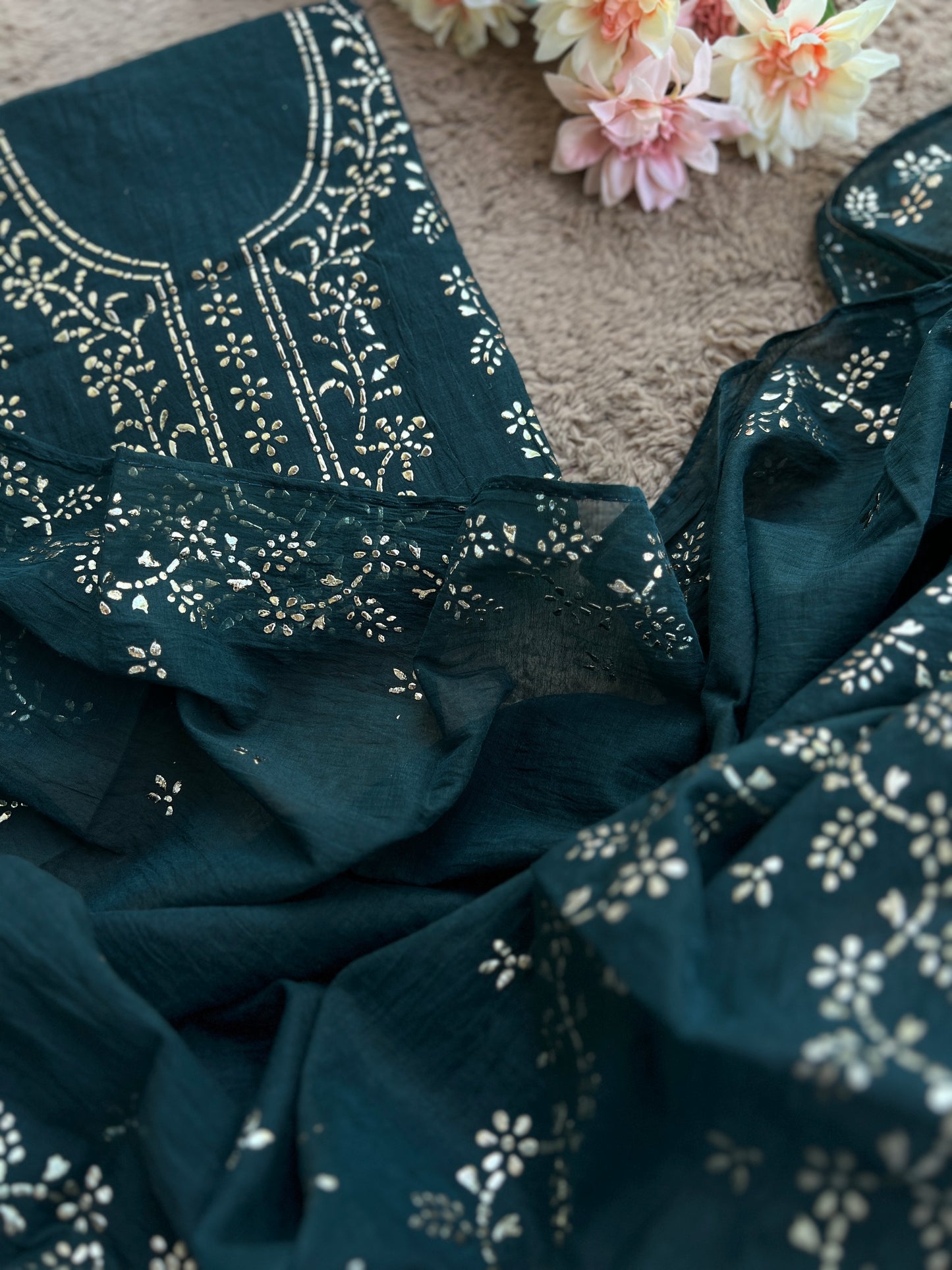 Graceful Mal Chanderi with Timeless Mukesh Embroidery