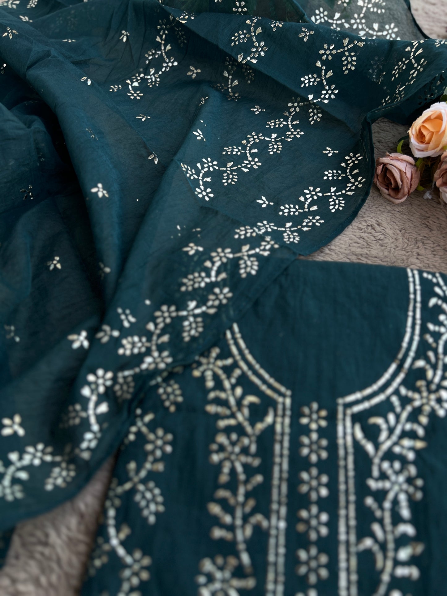 Graceful Mal Chanderi with Timeless Mukesh Embroidery