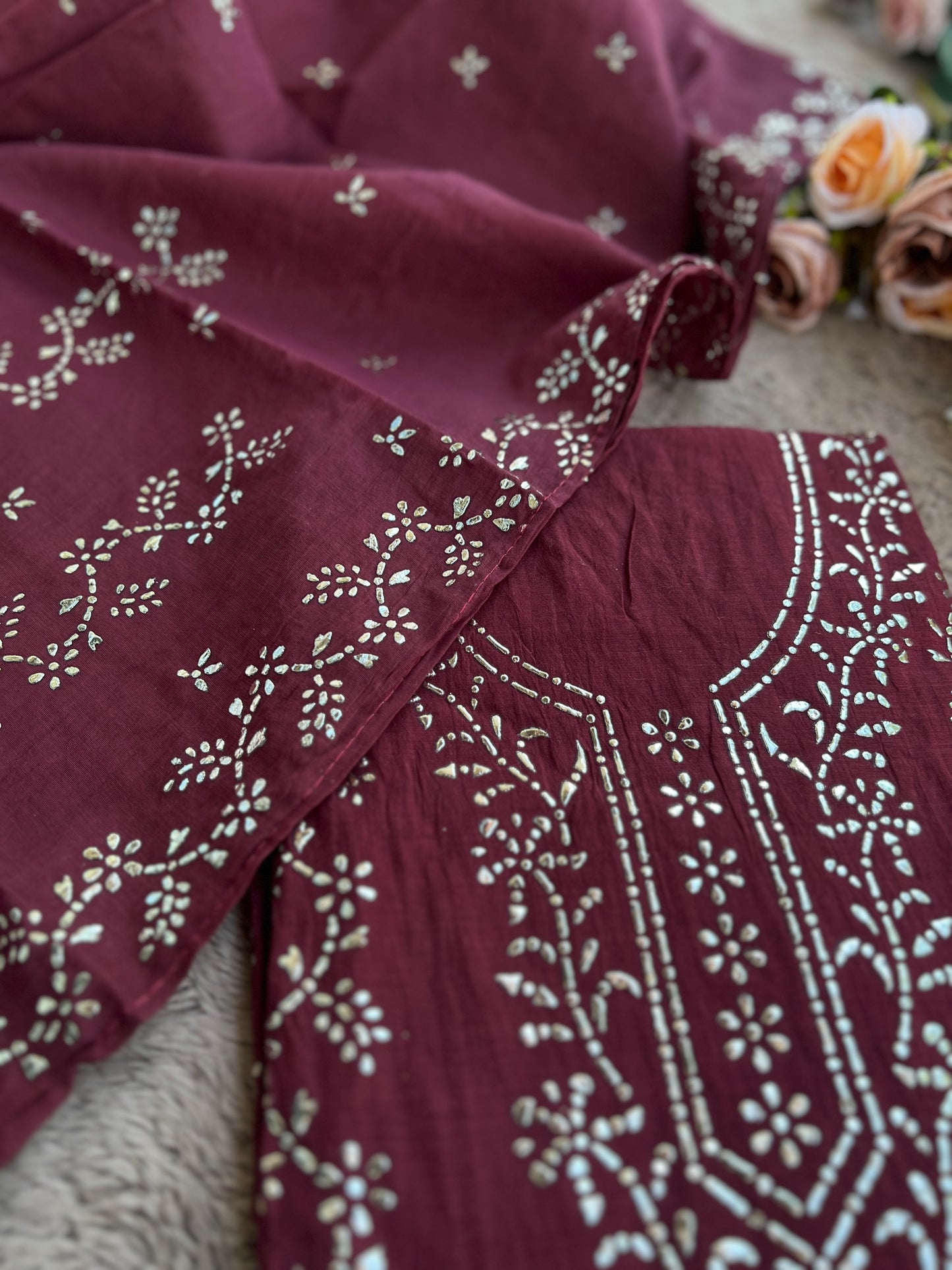 Graceful Mal Chanderi with Timeless Mukesh Embroidery