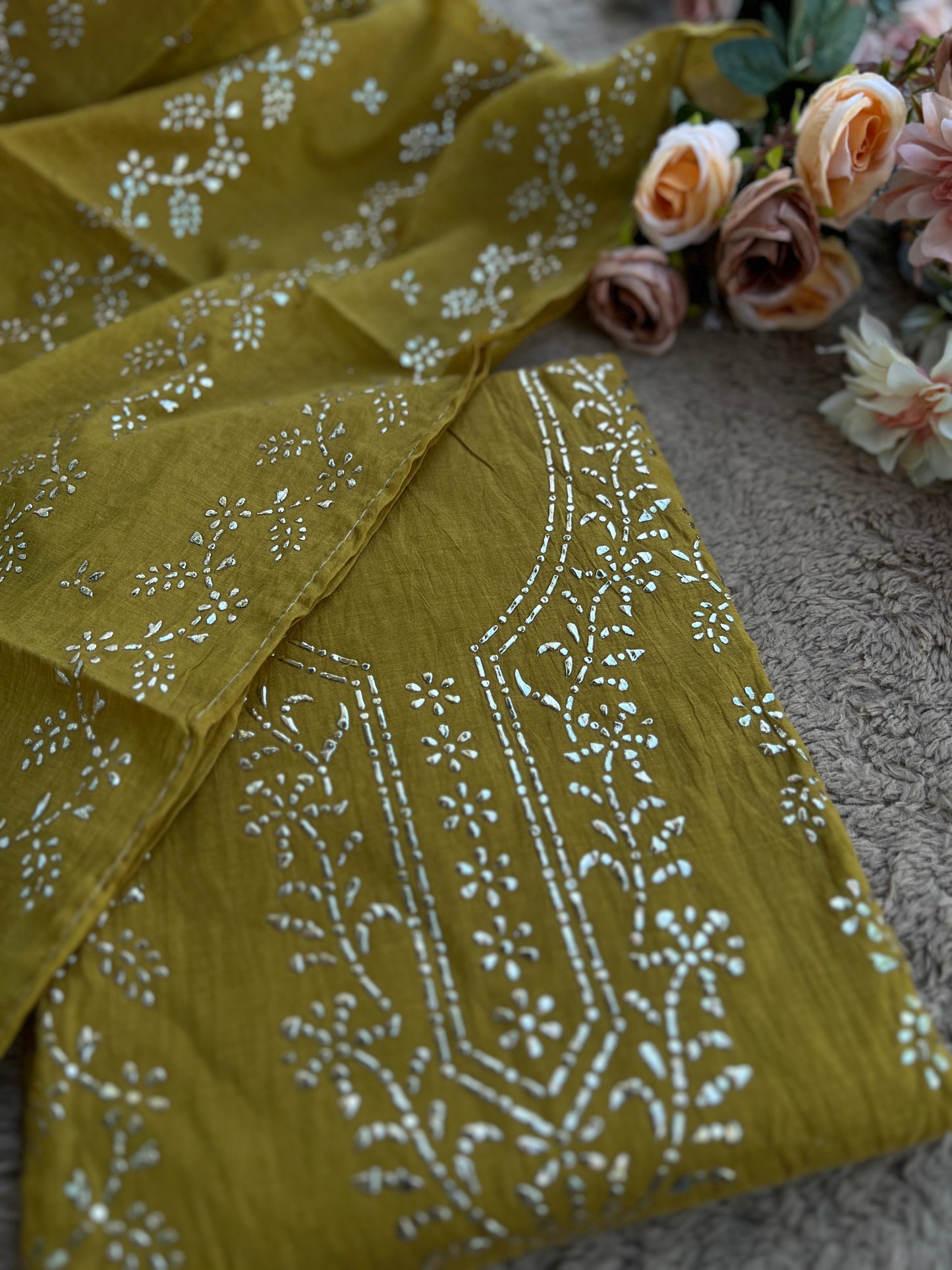 Graceful Mal Chanderi with Timeless Mukesh Embroidery