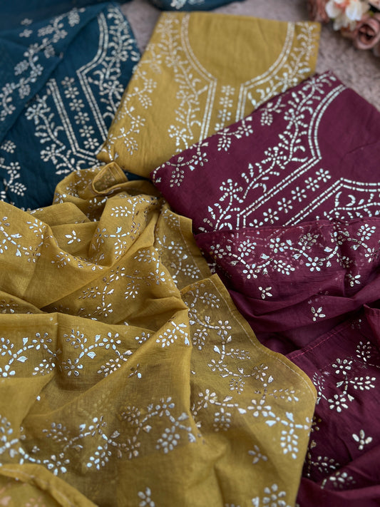 Graceful Mal Chanderi with Timeless Mukesh Embroidery