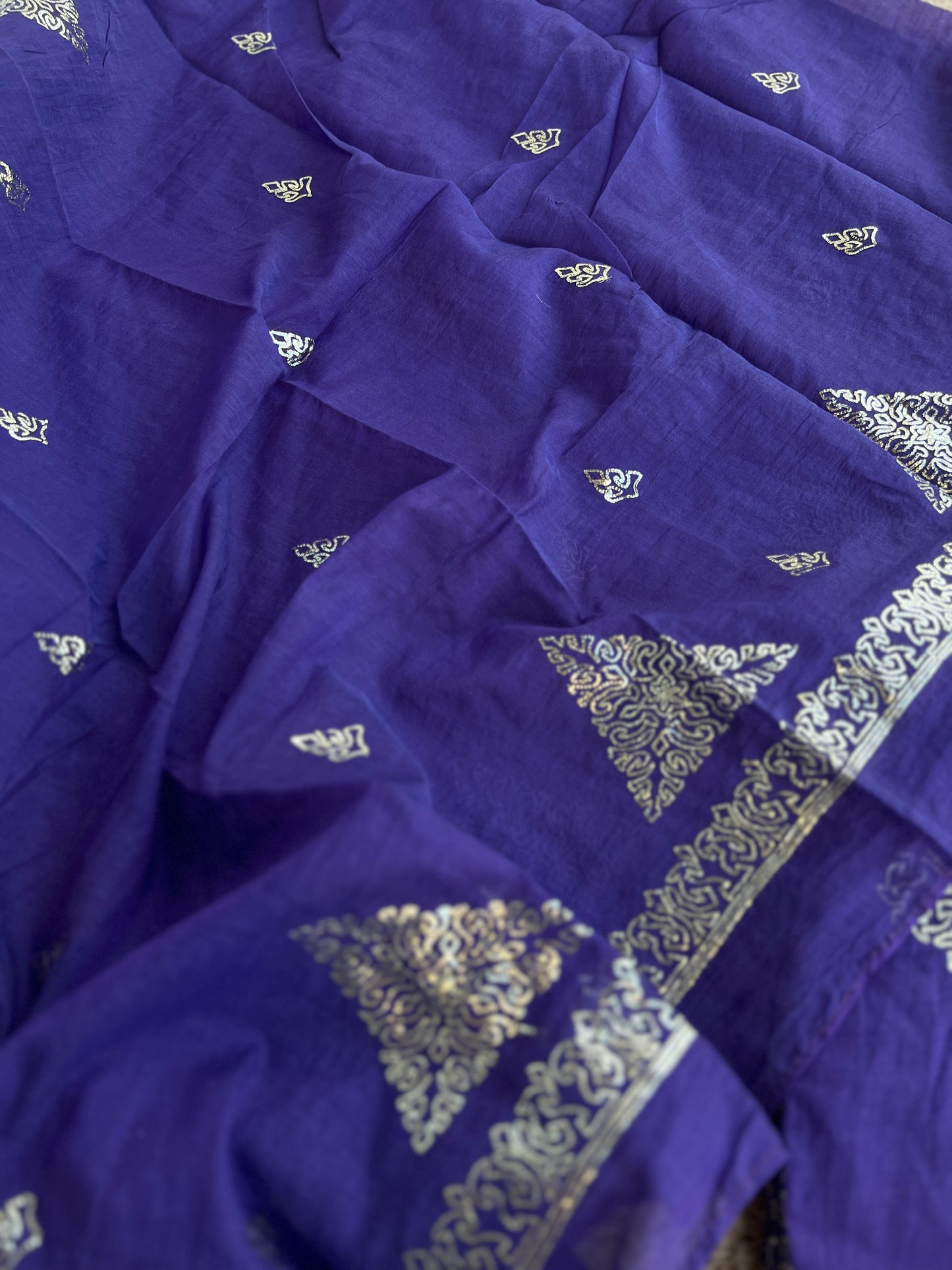 Vibrant Mal Chanderi Suits with Elegant Pitta Work Detailing