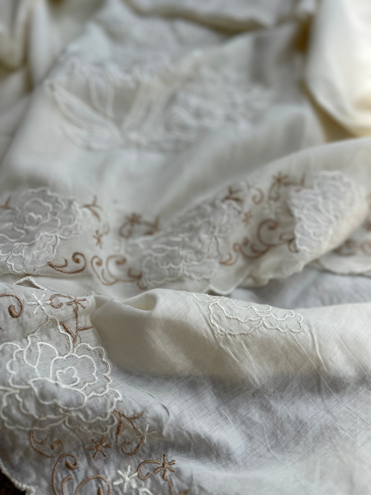 Exquisite Mal Cotton Elegance Floral Embroidered Suit