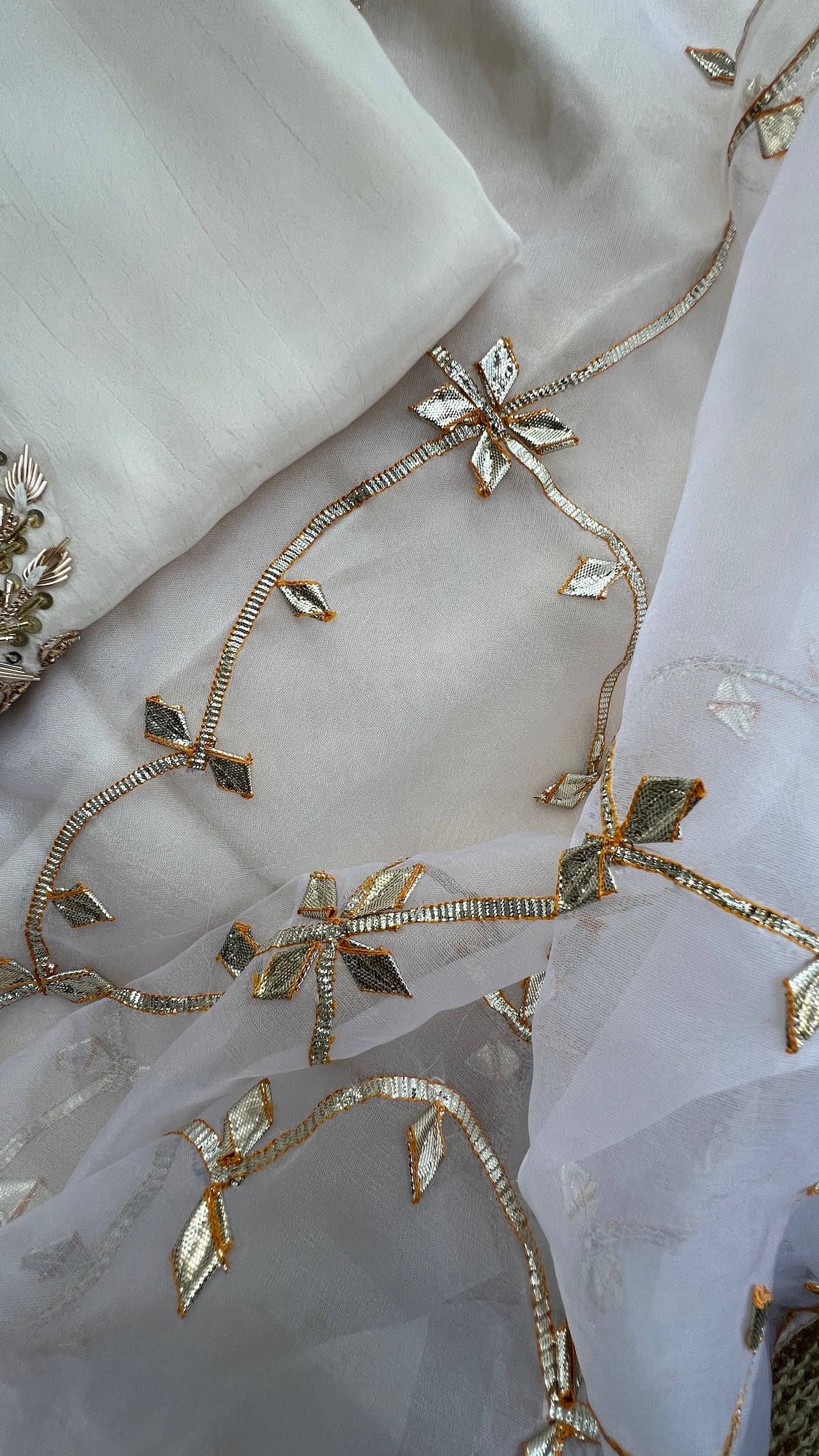 Ivory Chic Handwork Gota-Jaal