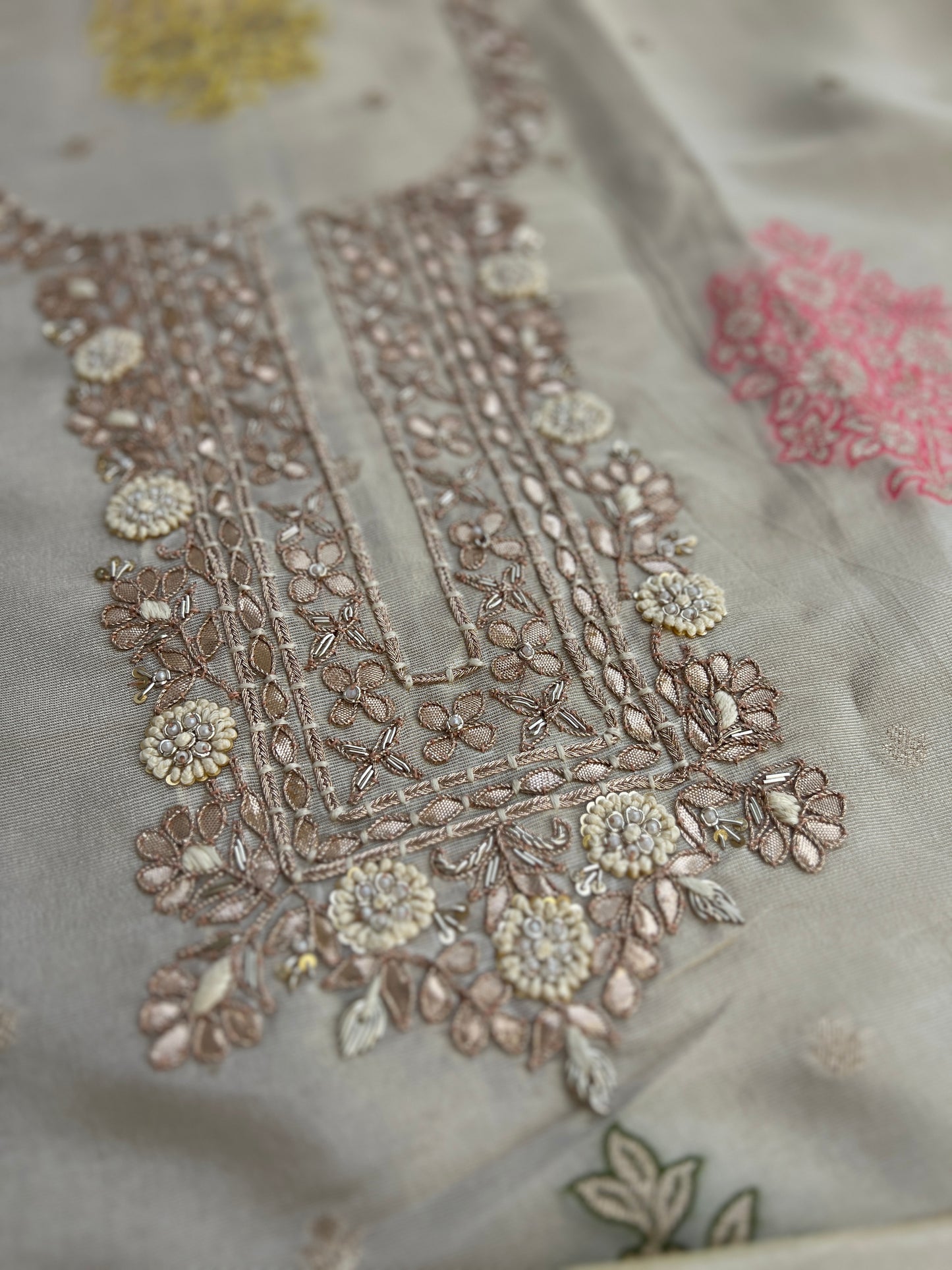 Stunning Kanjivaram Jacquard Silk Ensemble with Exquisite Handwork