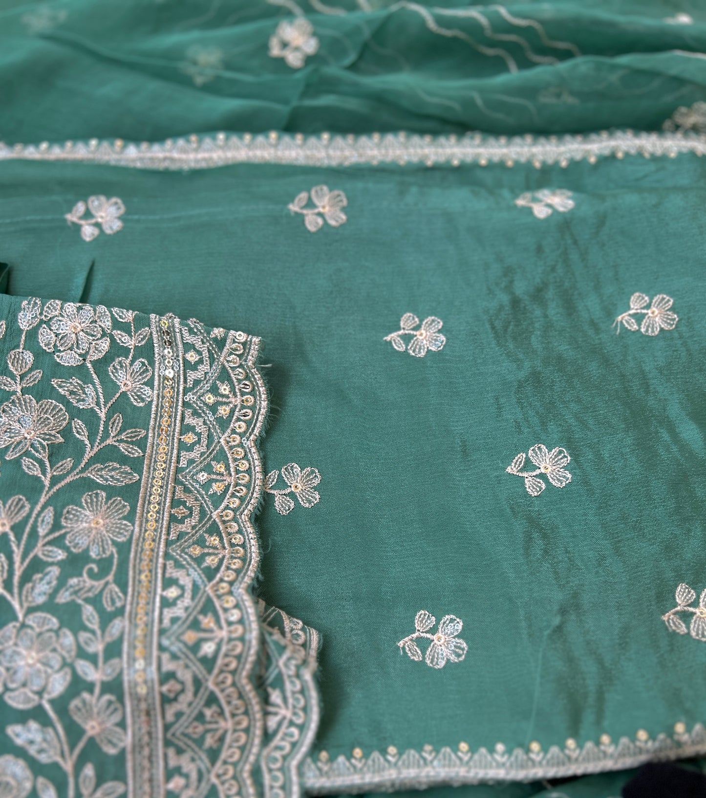 Exquisite Pure Chiffon Chikankari Work Salwar Suit