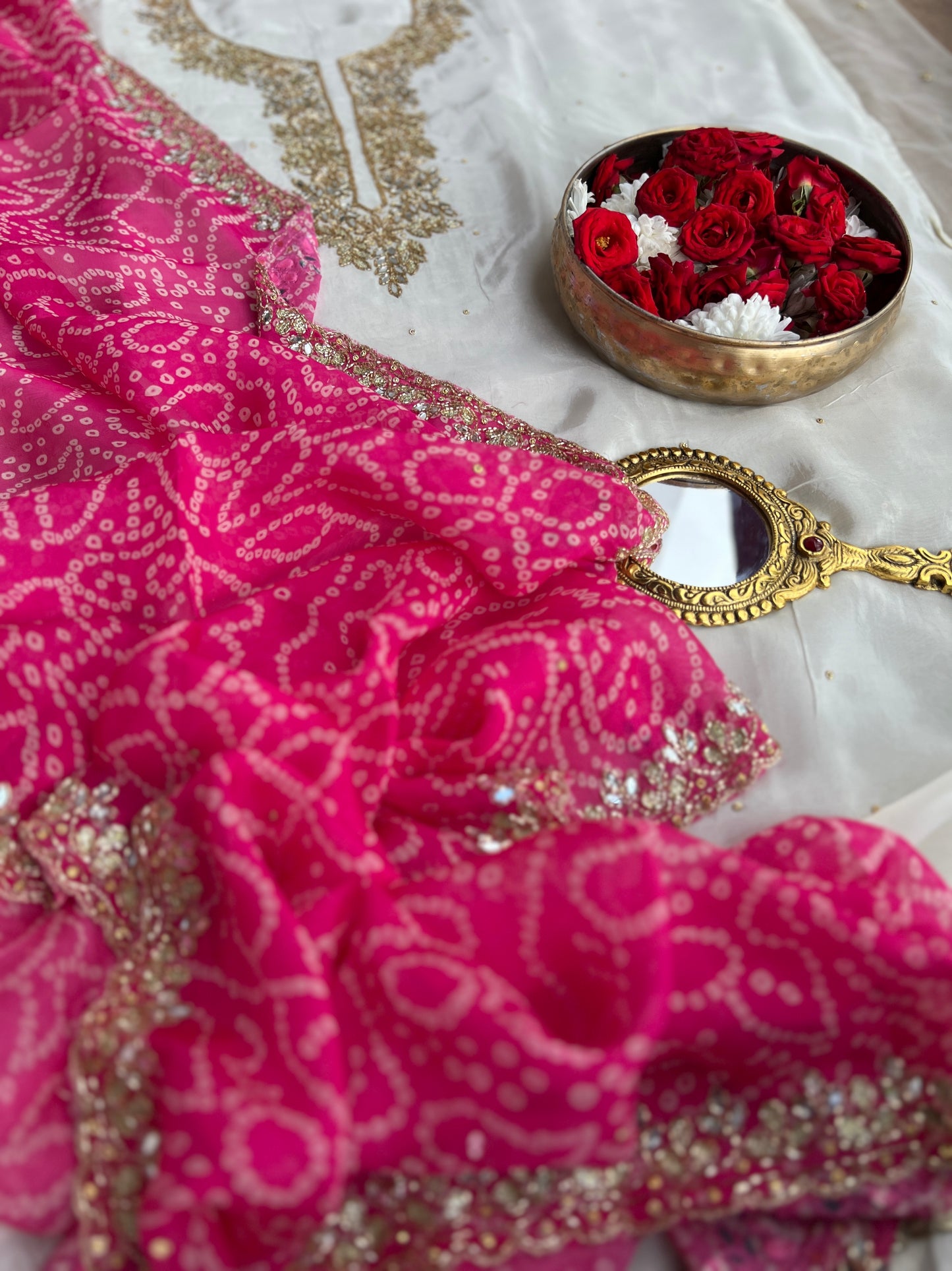 Elegance in Russian Silk with Handcrafted Detailing ✨