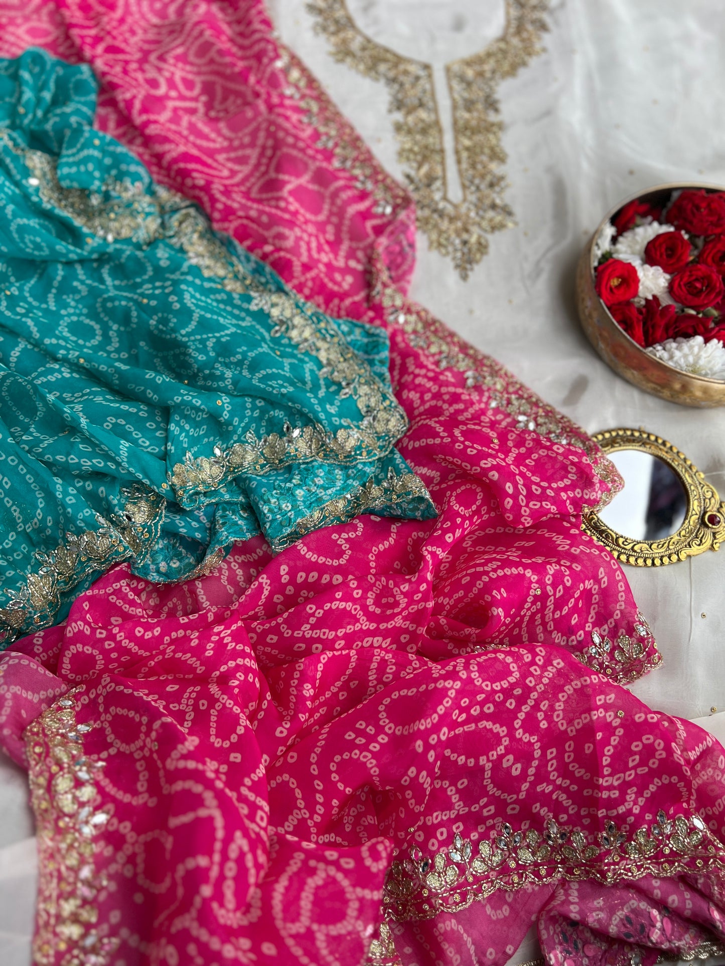 Elegance in Russian Silk with Handcrafted Detailing ✨