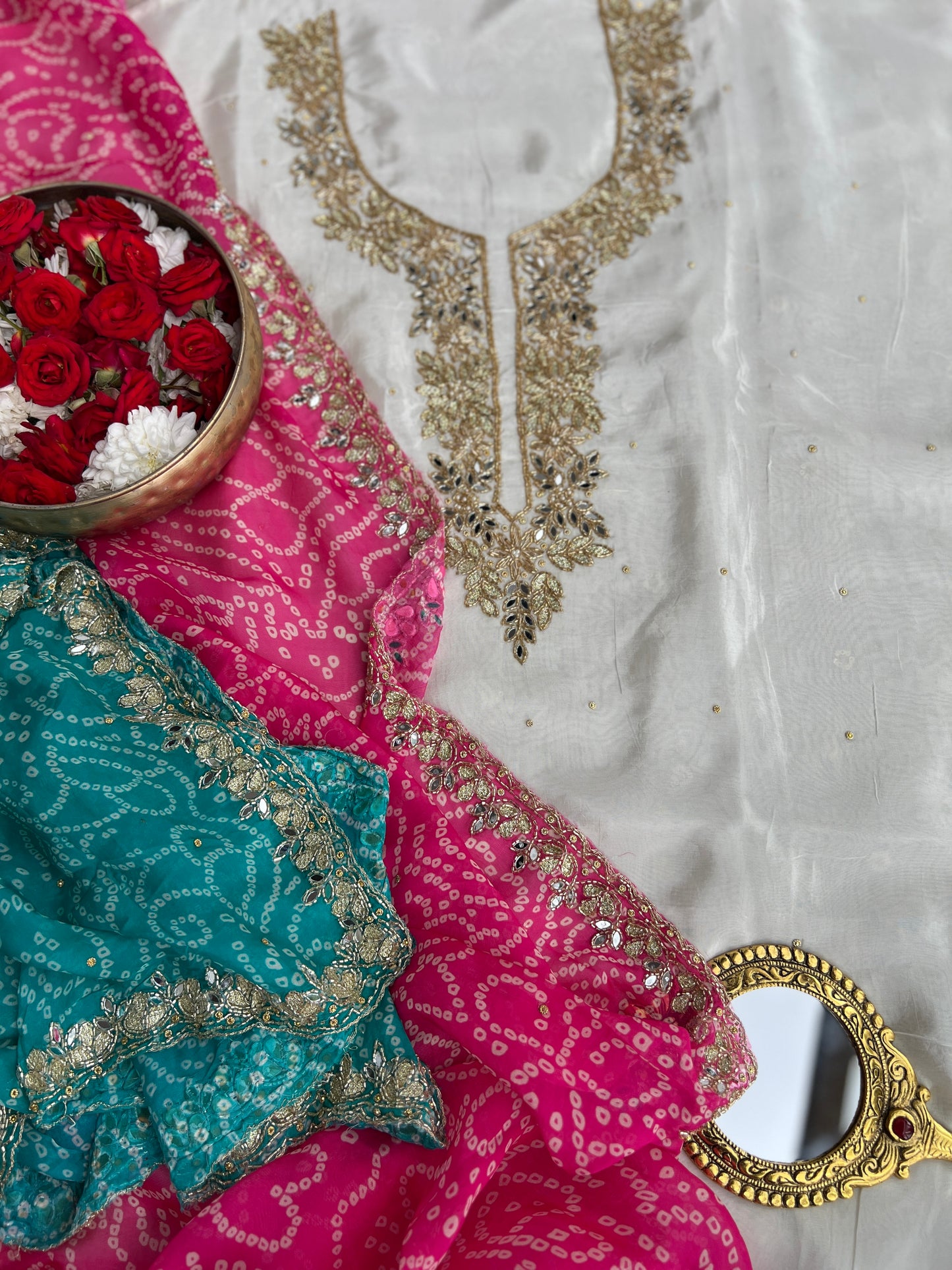 Elegance in Russian Silk with Handcrafted Detailing ✨