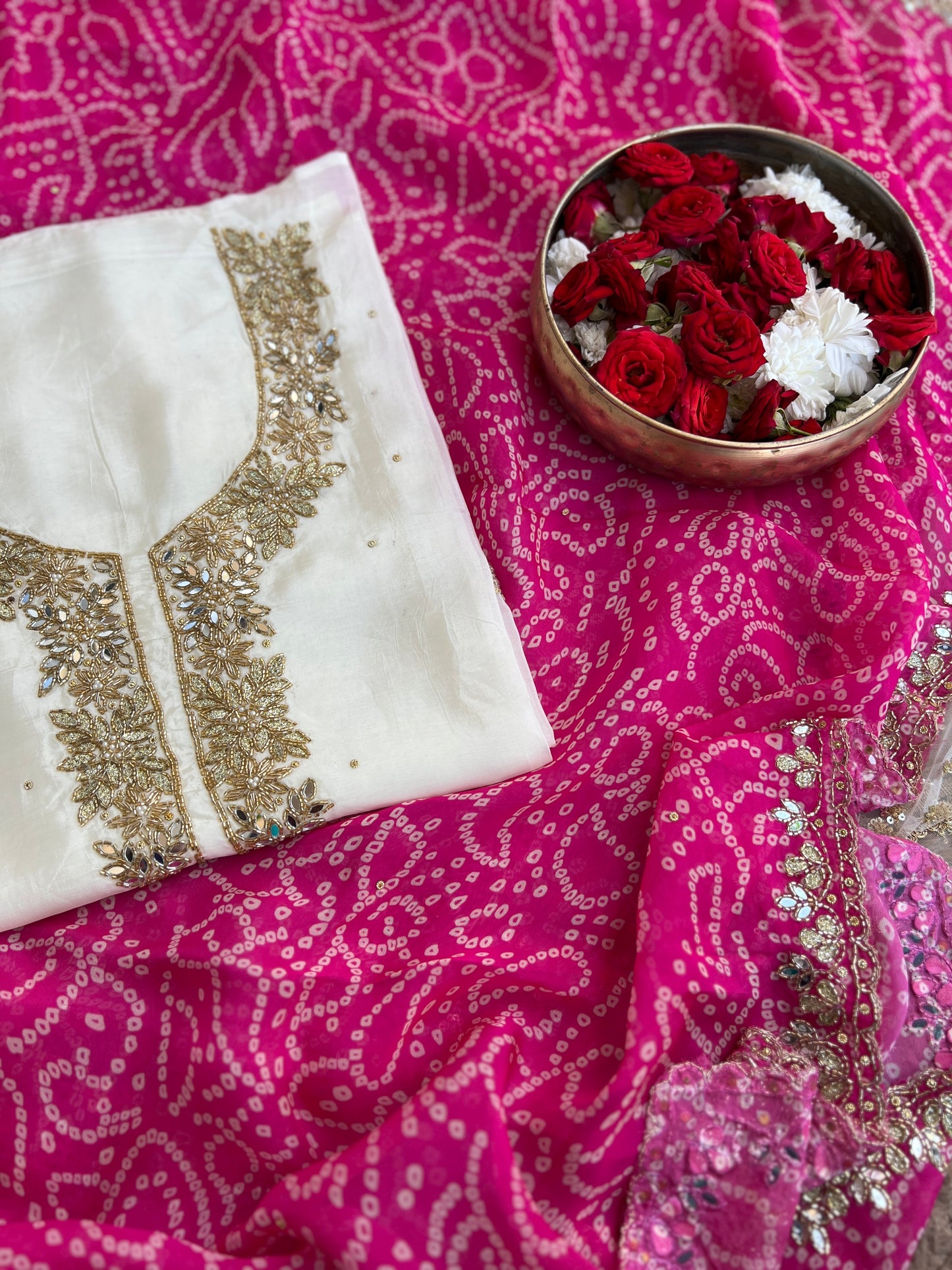 Elegance in Russian Silk with Handcrafted Detailing ✨